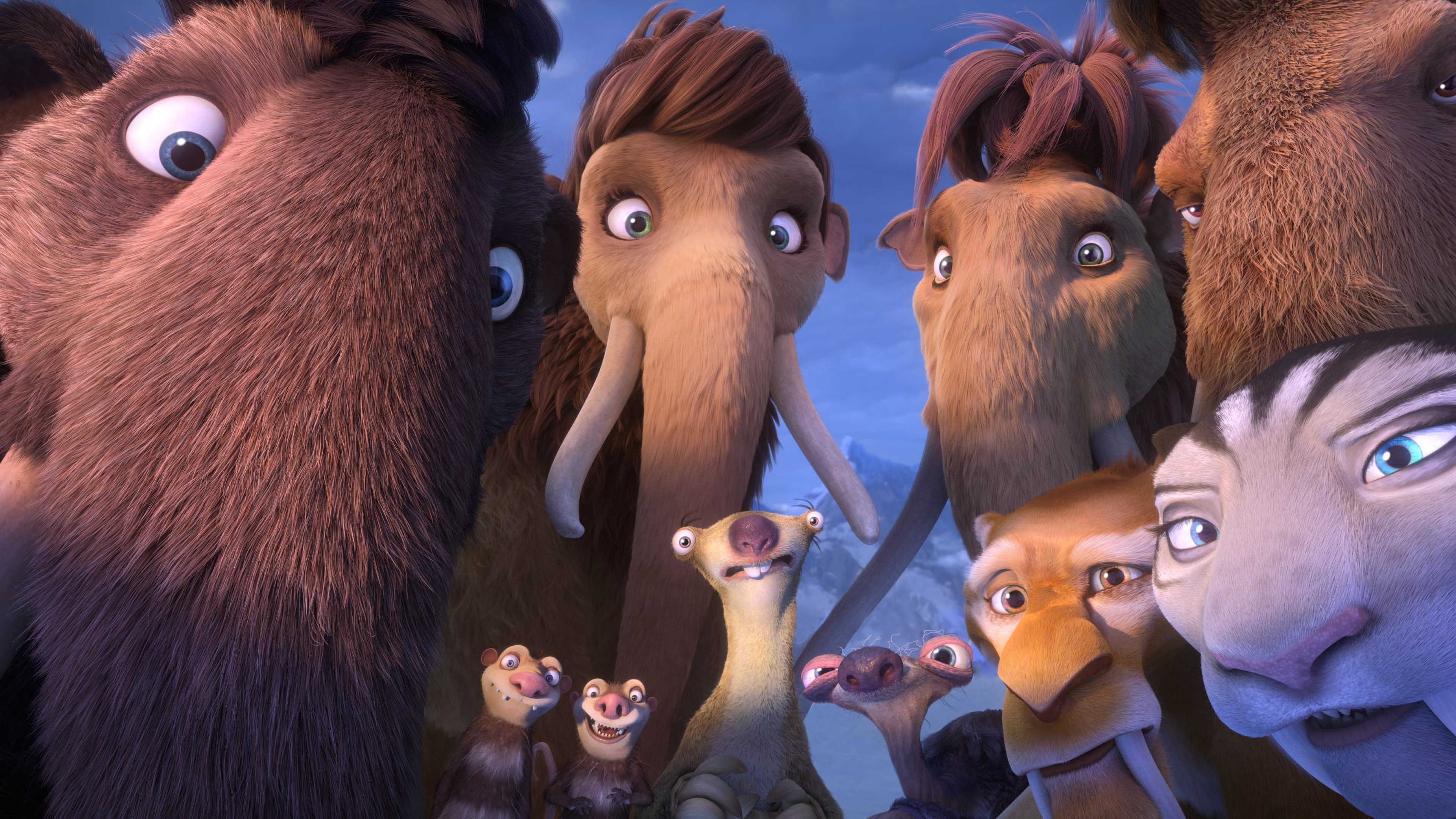 mammoths, 4K, best animations of 2016, Ice Age 5: Collision Course, HD Wallpaper