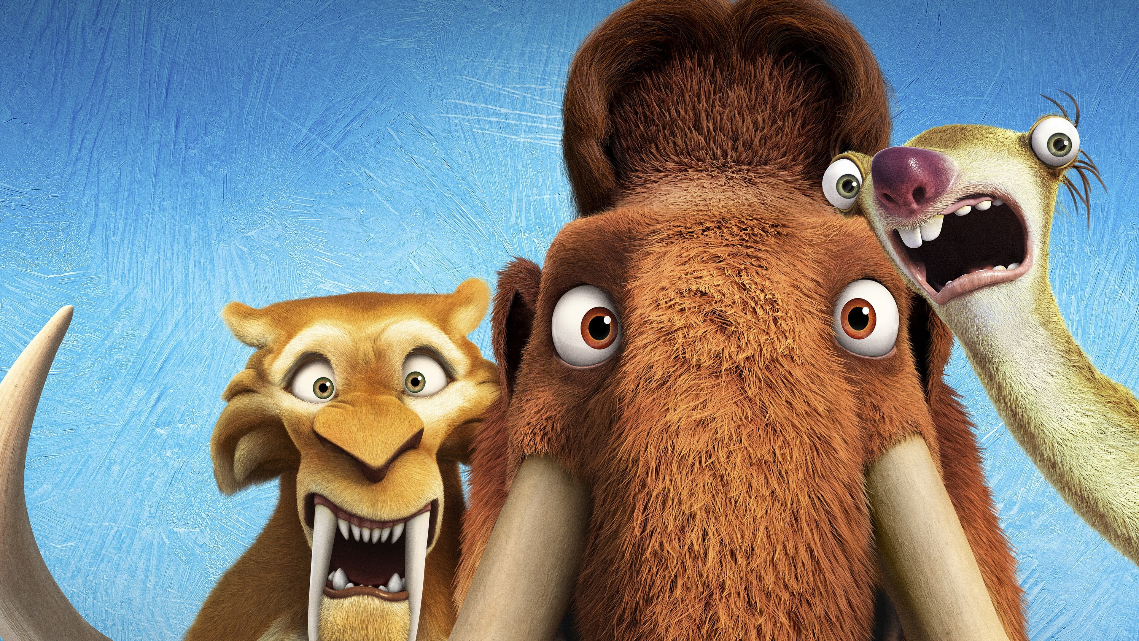 4K, manny, scrat, sid, mammoths, best animations of 2016, diego, Ice Age 5: Collision Course, HD Wallpaper