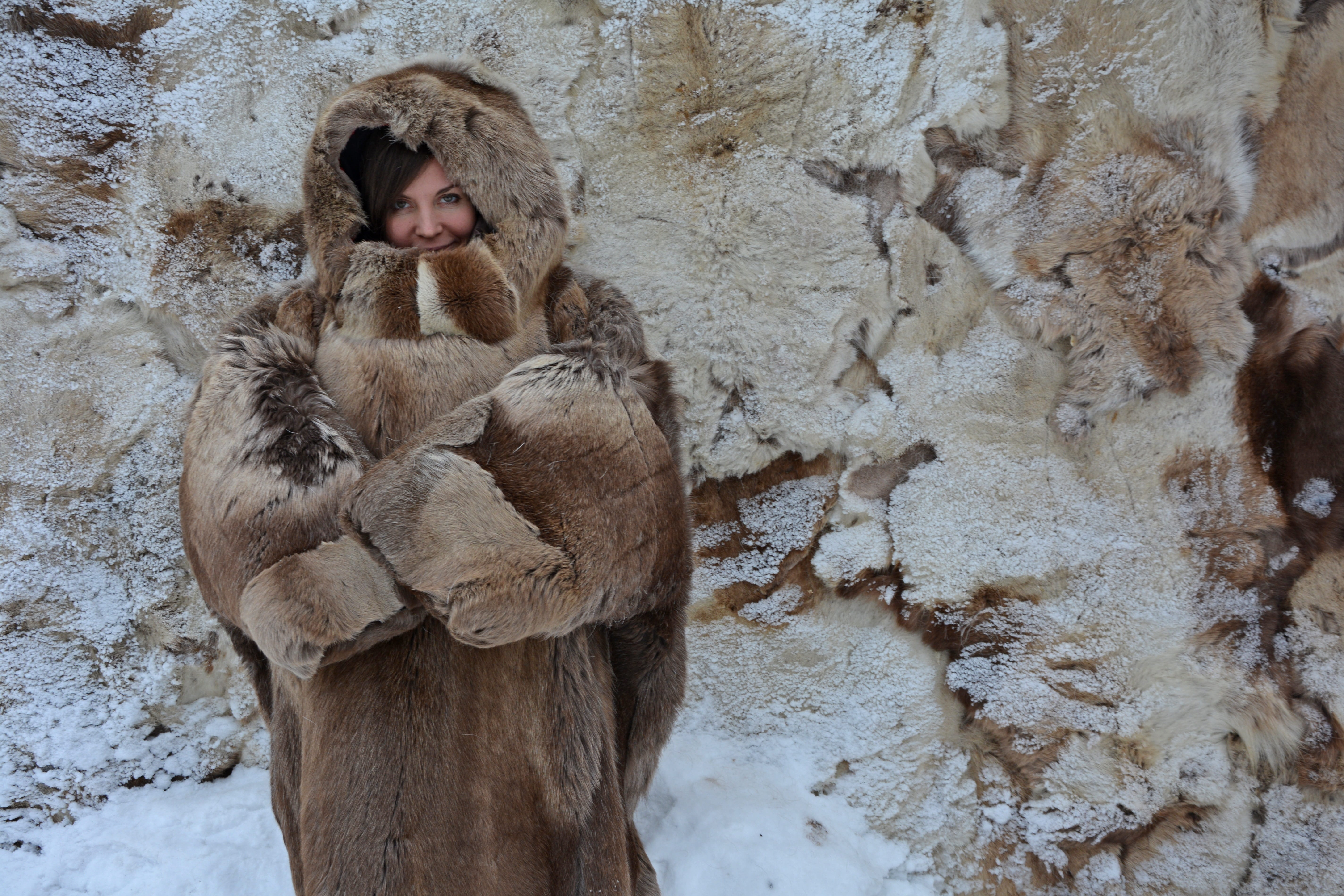 winter, coat, woman, hair, sami, portrait, women, young adult, the sami village, hairstyle, fur coat, one person, beauty, cold, girl, beautiful woman, leisure activity, HD Wallpaper