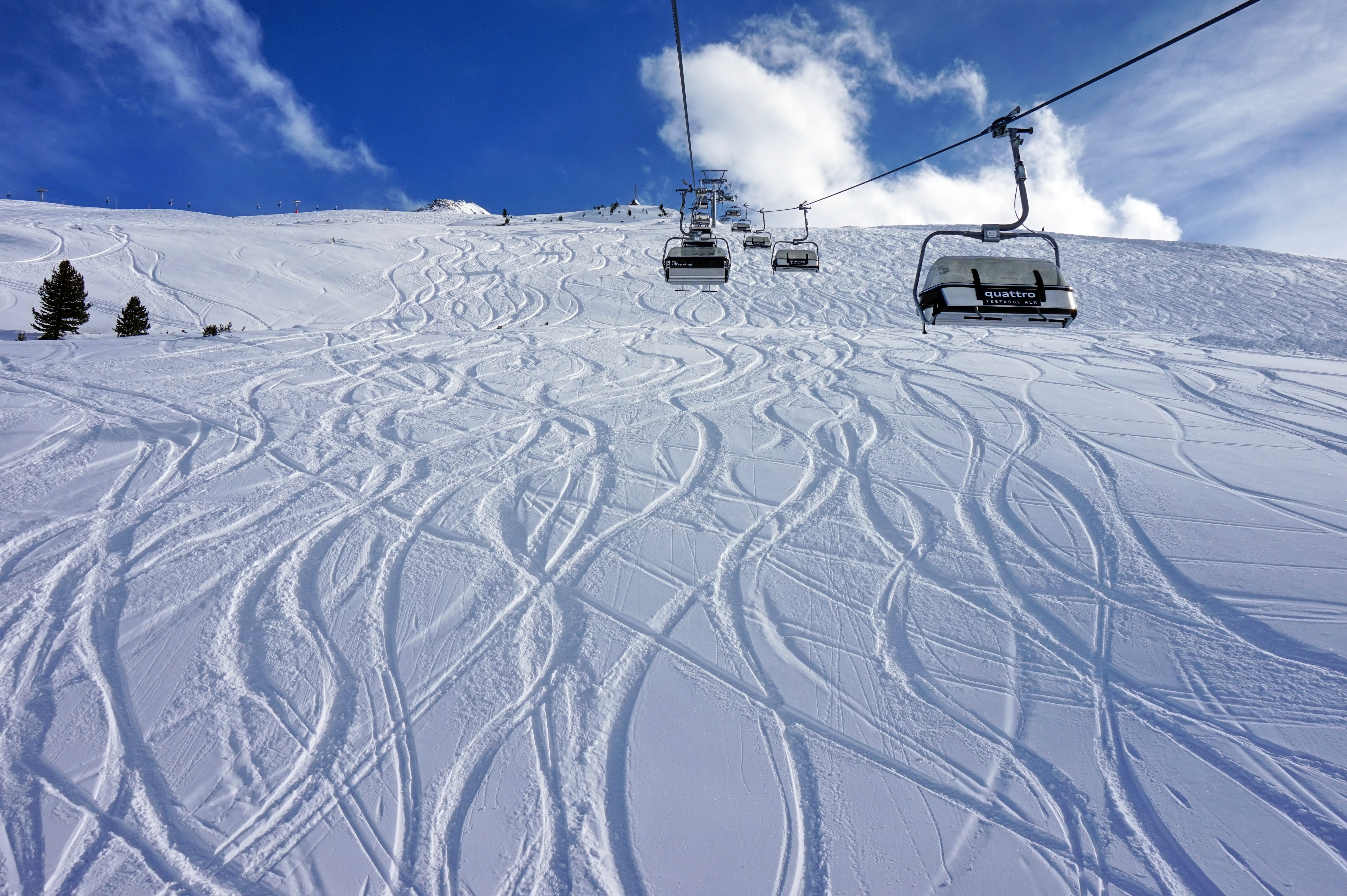 scenics - nature, beauty in nature, austria, coldly, white color, cold temperature, track, 5K, winter, top, obergurgl hochgurgl, ski resort, skiing, snowcapped mountain, HD Wallpaper