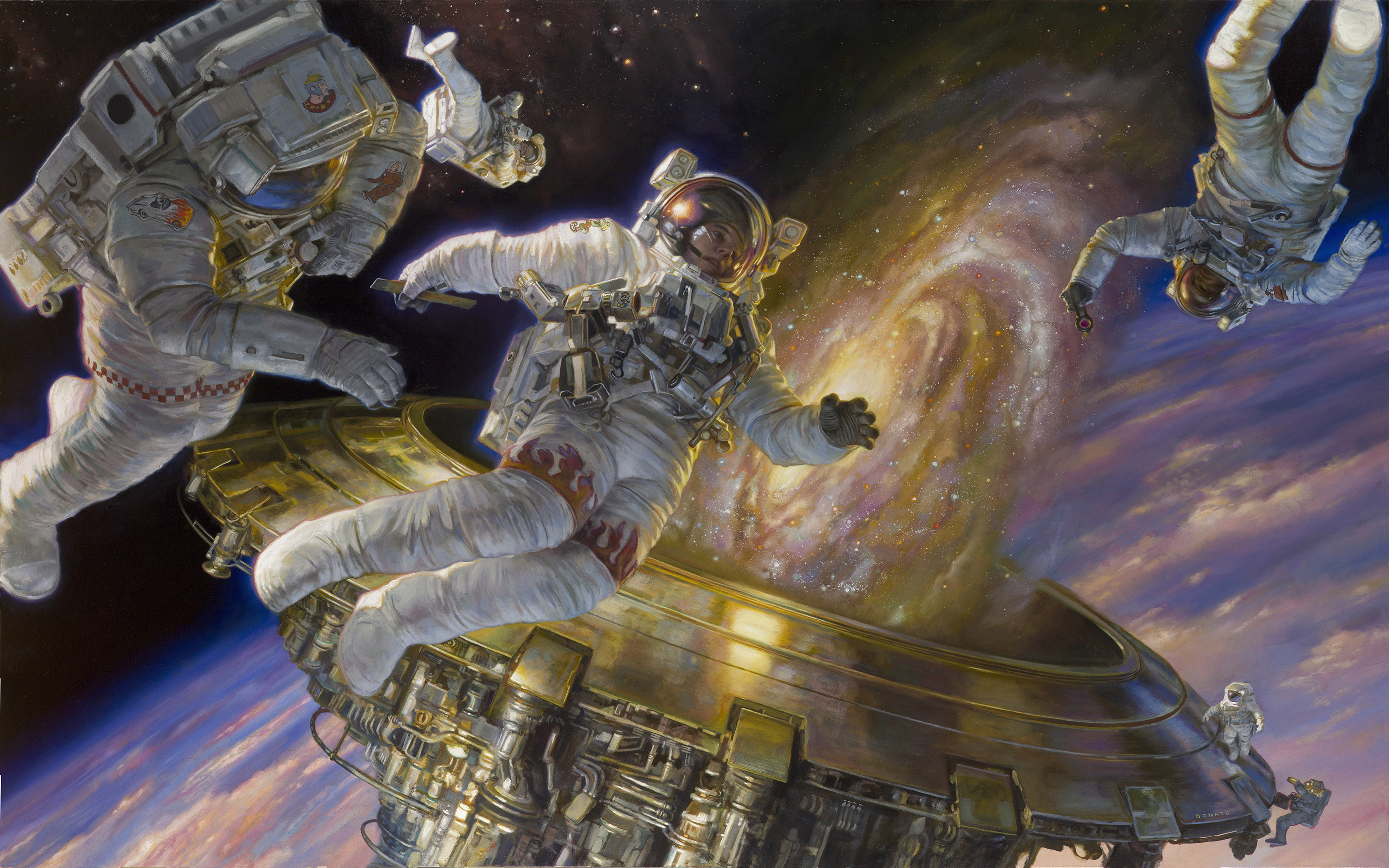 conquest, galaxy, sculpture, male likeness, no people, fiction, giancola, nature, donato, human representation, hd, building, universe, built structure, HD Wallpaper