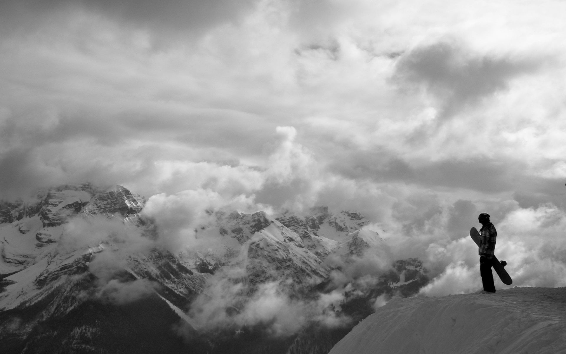 achievement, travel, adventure, beauty In Nature, landscape, snowboard, conquest, leisure activity, men, full length, mountain, fog, hill, extreme Sports, HD Wallpaper