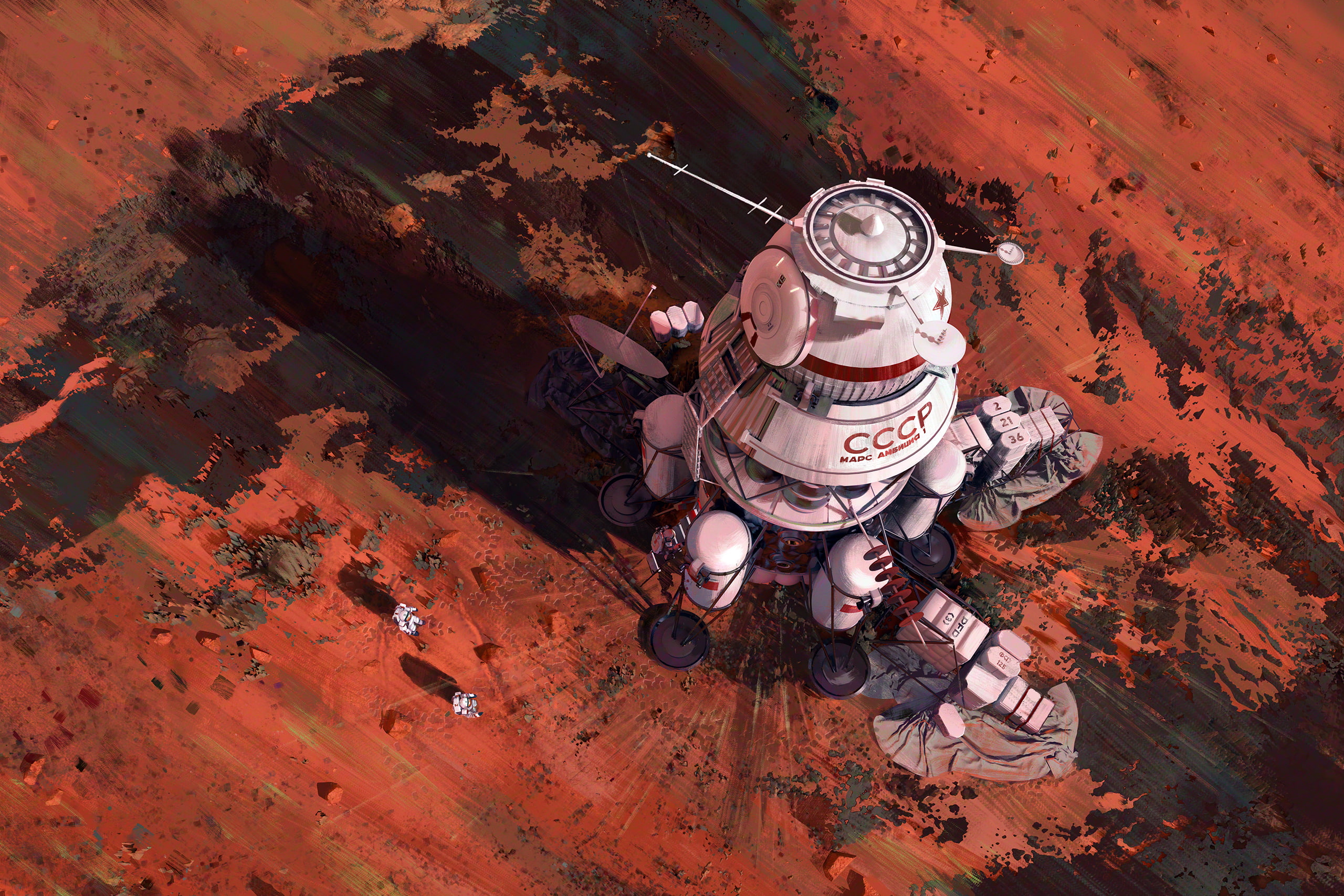 digital art, spaceship, artwork, 2K, space, science fiction, HD Wallpaper