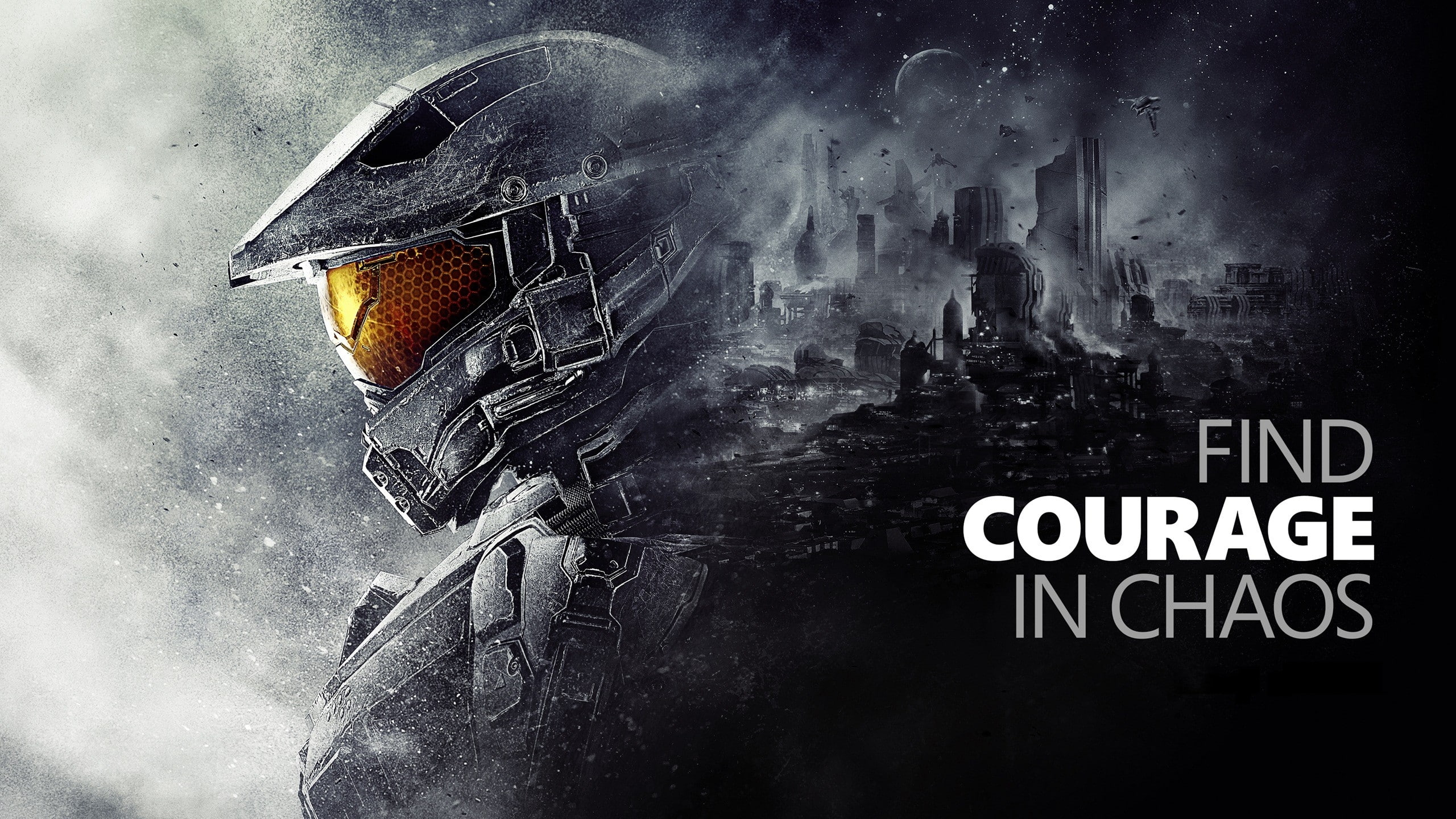 Games, find courage in chaos, sci-fi, 2K, halo 5, HD Wallpaper