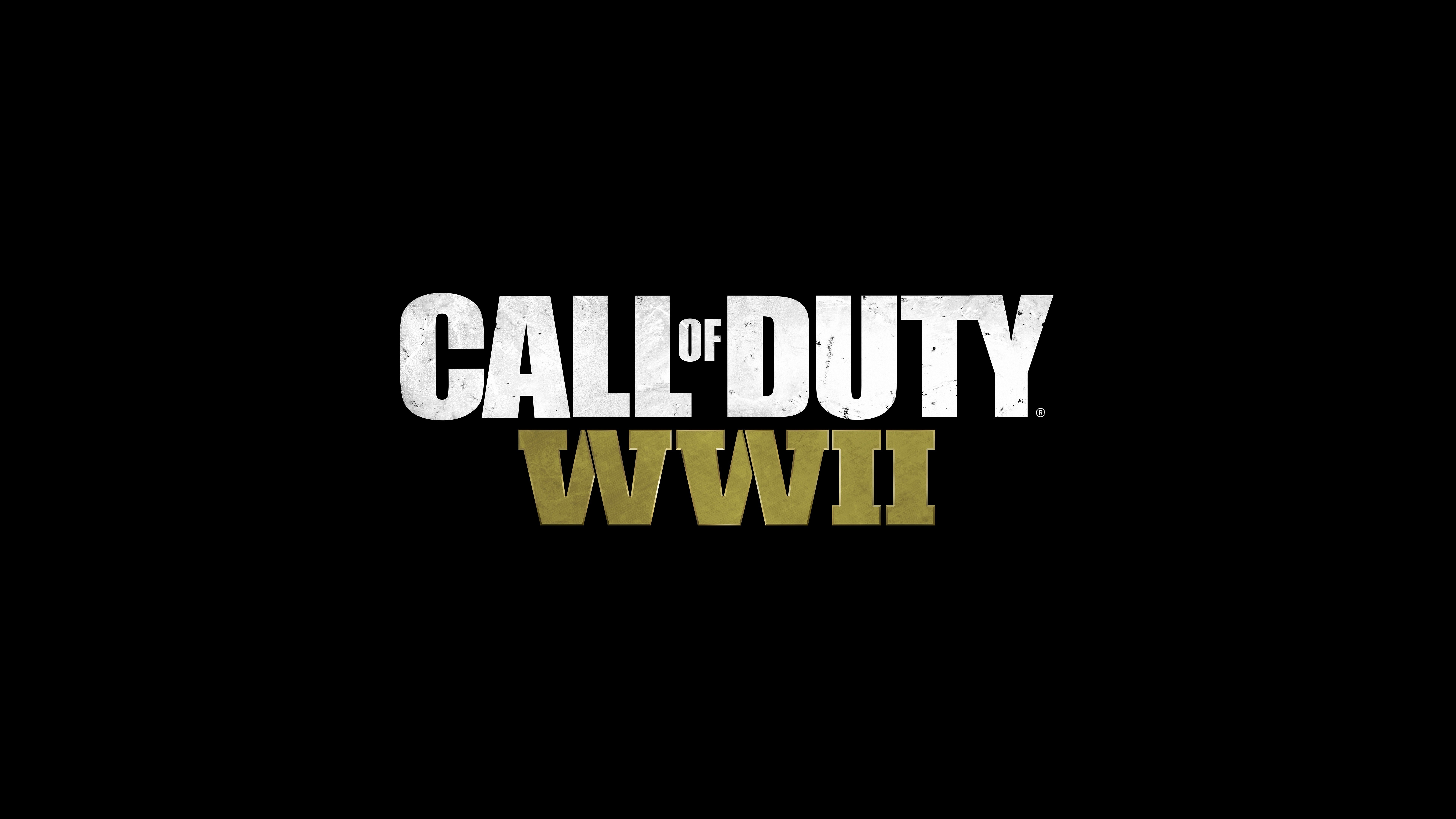 2017 games, copy space, 8K, black background, communication, warning sign, hd, games, studio shot, cut out, no people, call of duty ww2, message, information, HD Wallpaper