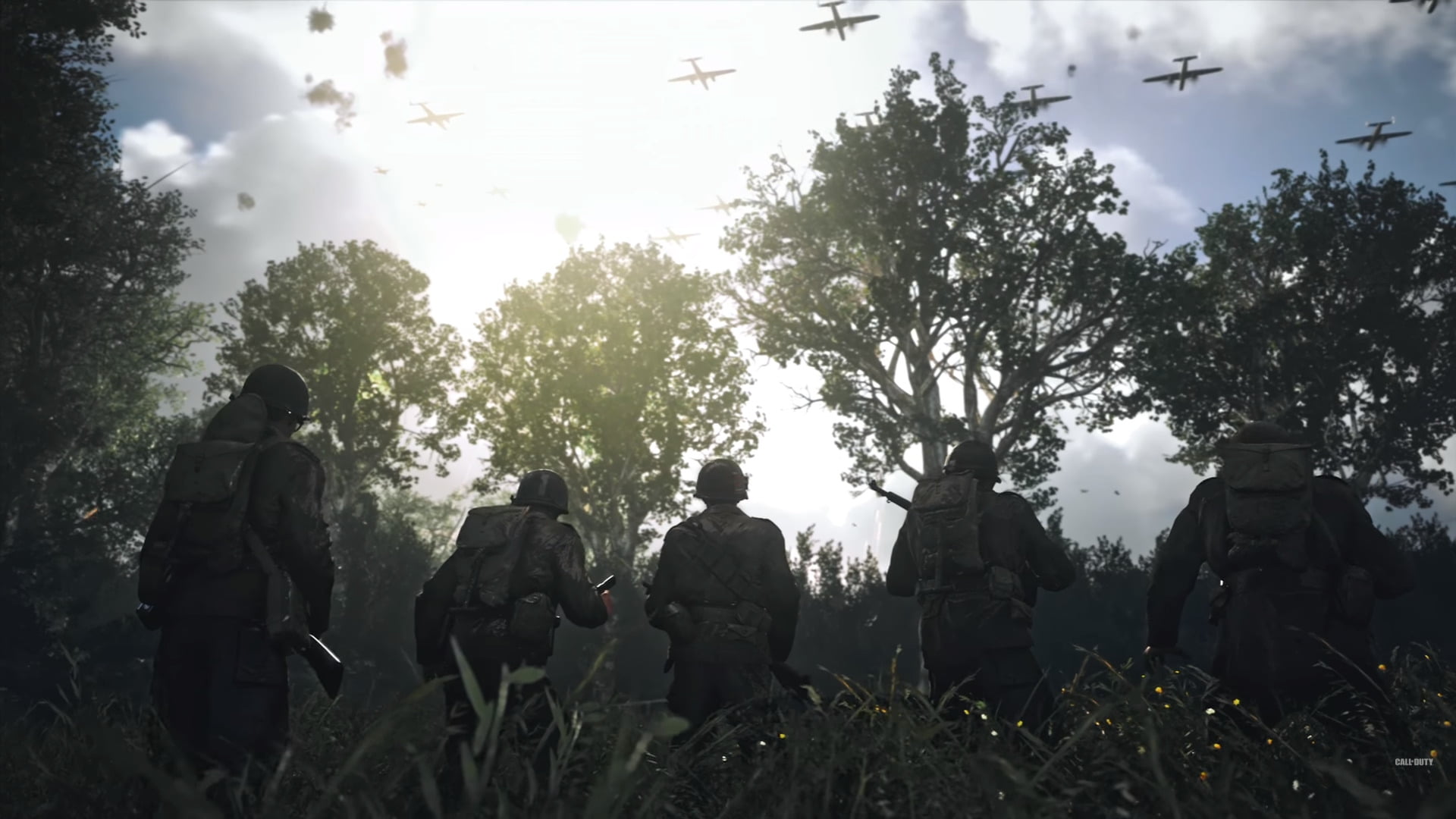 Call Of Duty, nature, land, togetherness, lifestyles, rear view, tree, real people, Call of Duty: WWII, growth, leisure activity, plant, women, sky, adult, HD Wallpaper