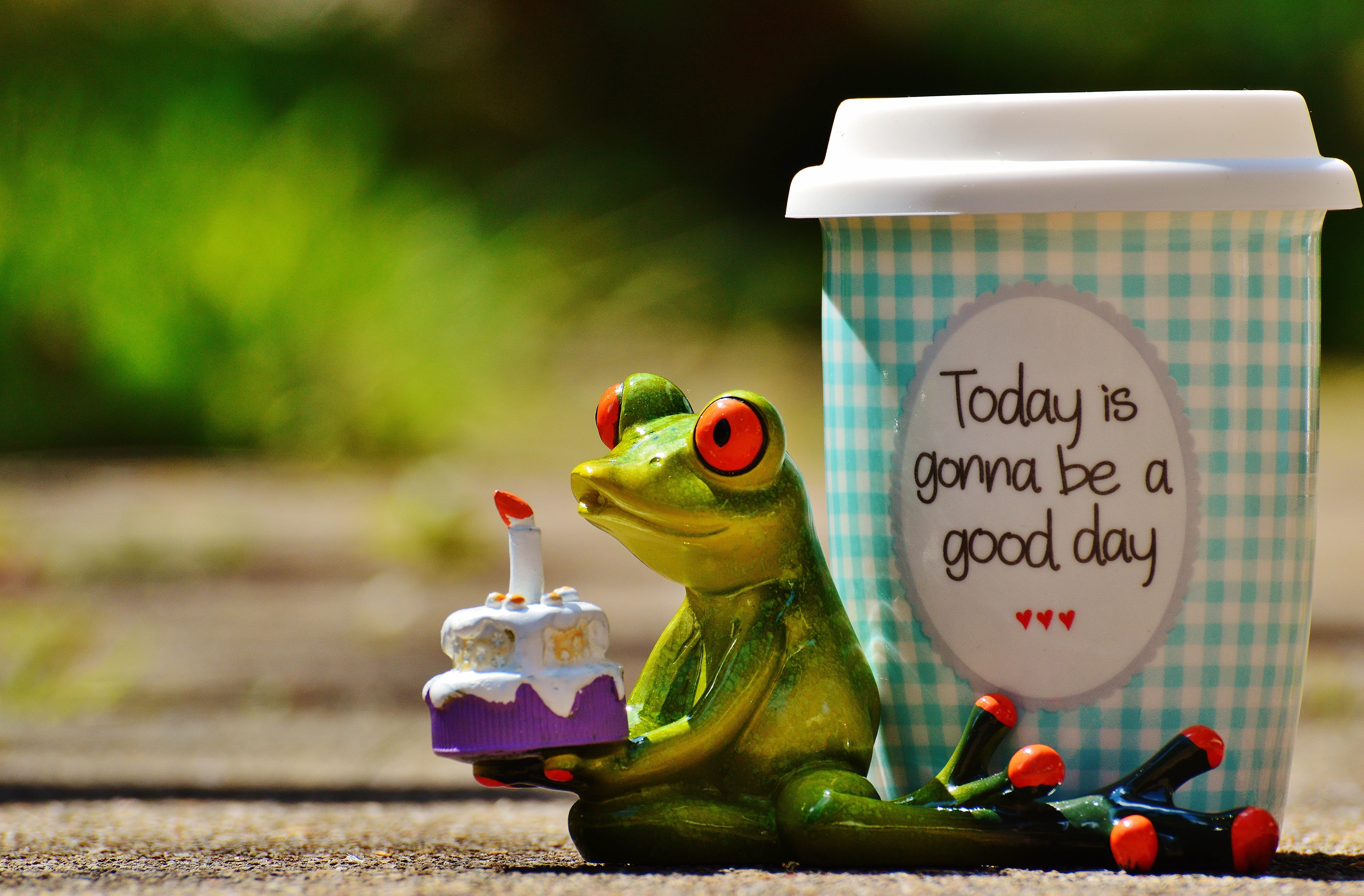 text, spill, happy, representation, day, happiness, smile, no people, cute, funny, toy, birthday, cake, proof, 5K, coffee, outdoors, art and craft, focus on foreground, HD Wallpaper
