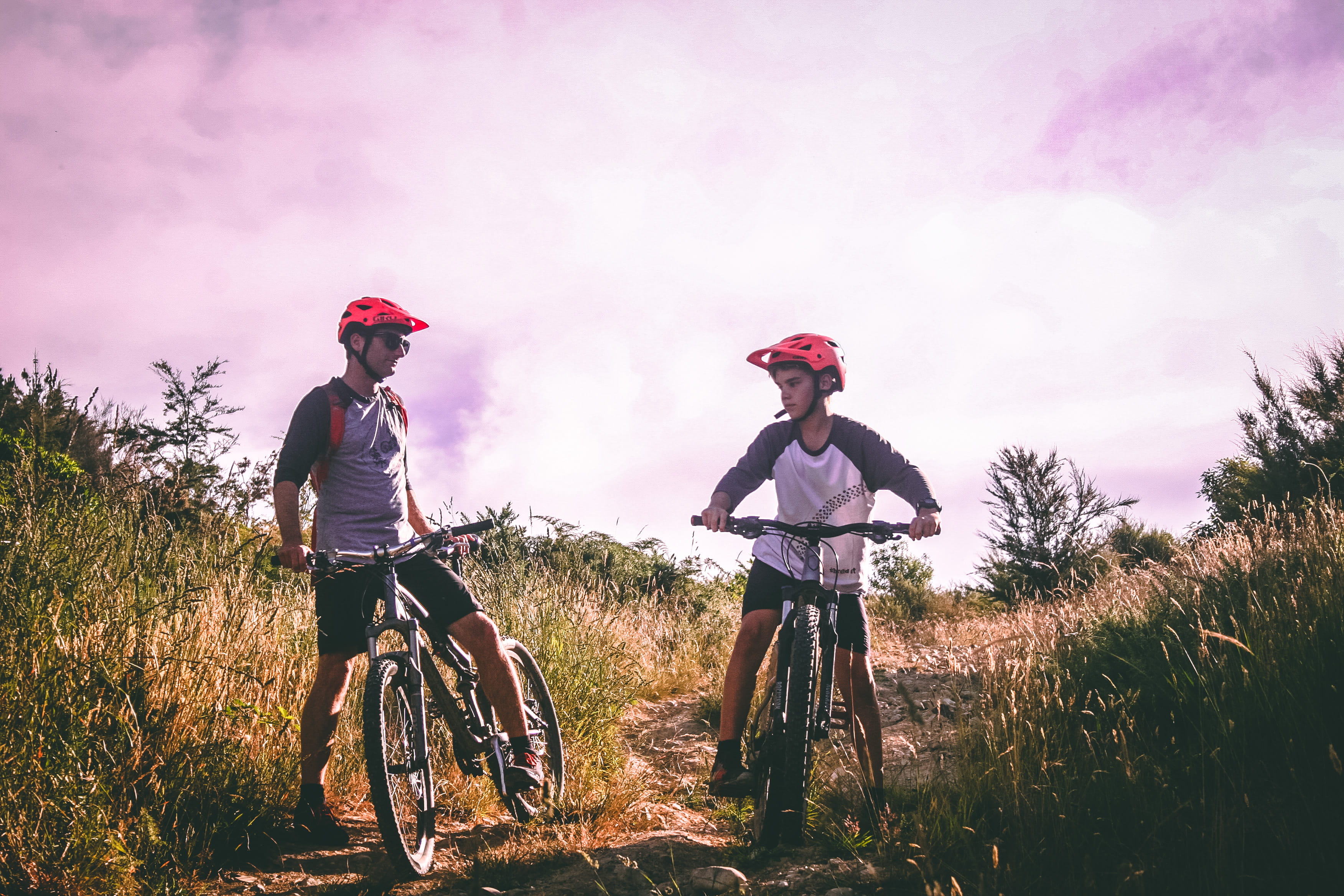 family, leisure activity, plant, helmet, parent, nature, recreation, transportation system, riding, vehicle, daytime, bicycle, togetherness, adult, fathers day, HD Wallpaper