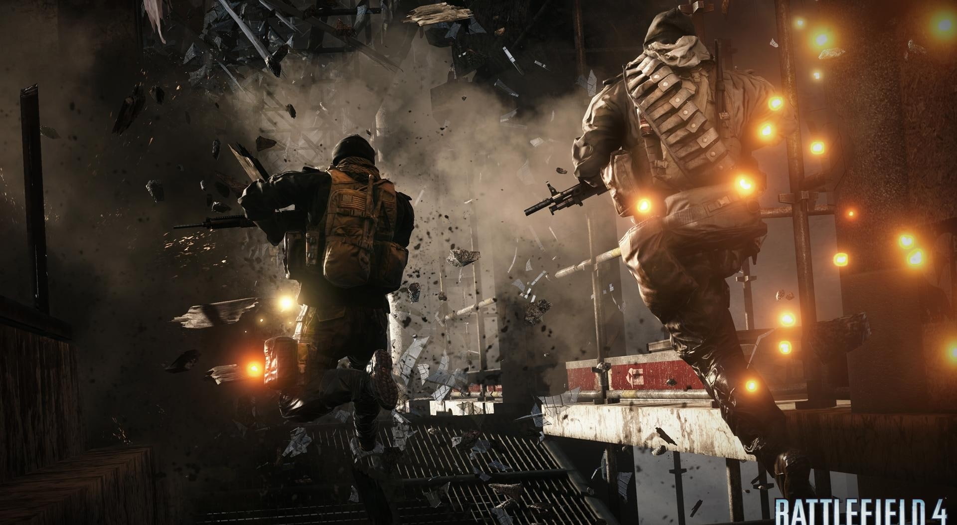 2013, city, Battlefield, standing, street, night, outdoors, video game, clothing, people, building exterior, 1080P, real people, smoke - physical structure, HD Wallpaper