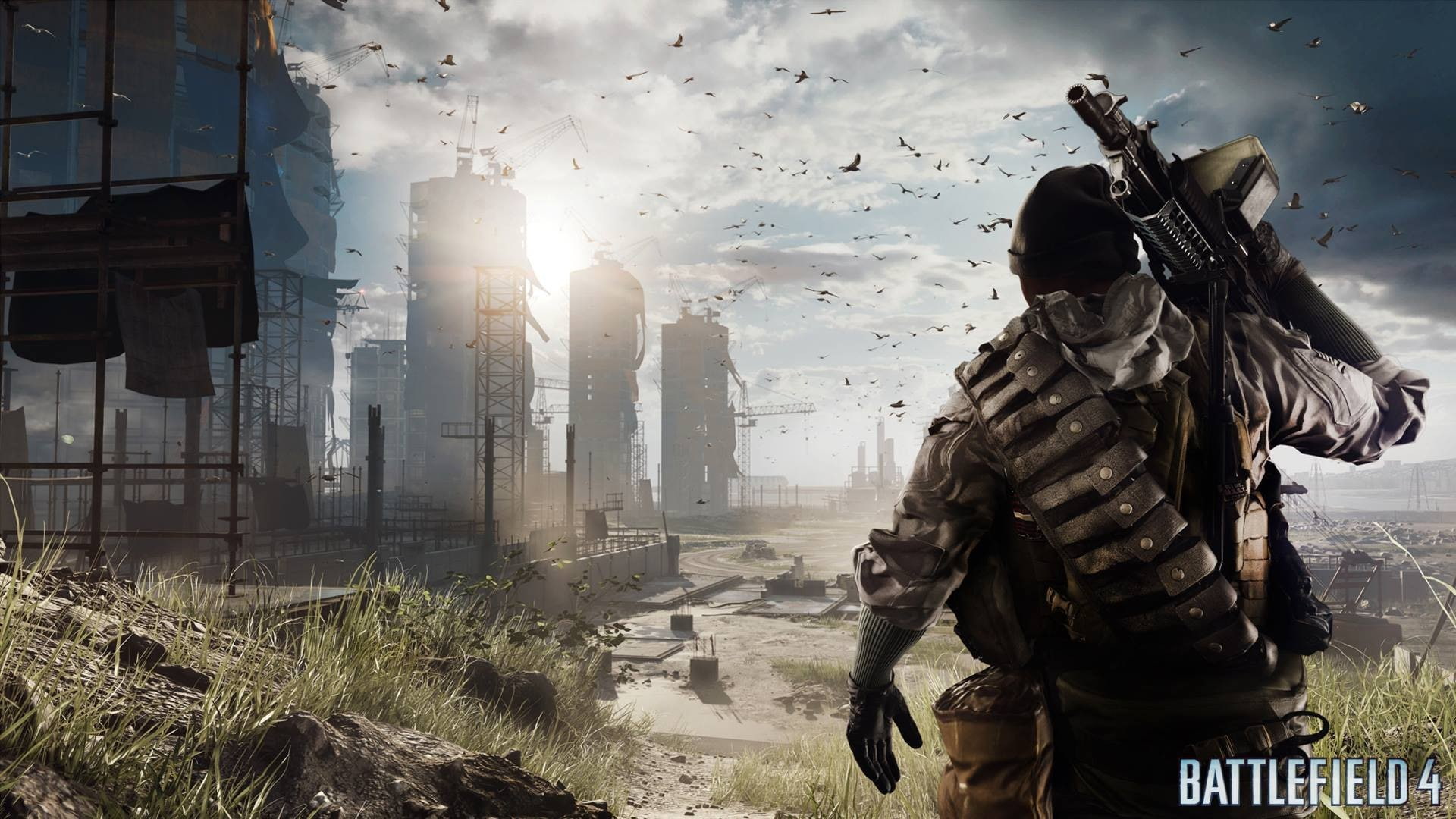 gun, military uniform, uniform, sunlight, nature, weapon, people, built structure, men, clothing, sky, battlefield 4 bf4, government, building exterior, HD Wallpaper