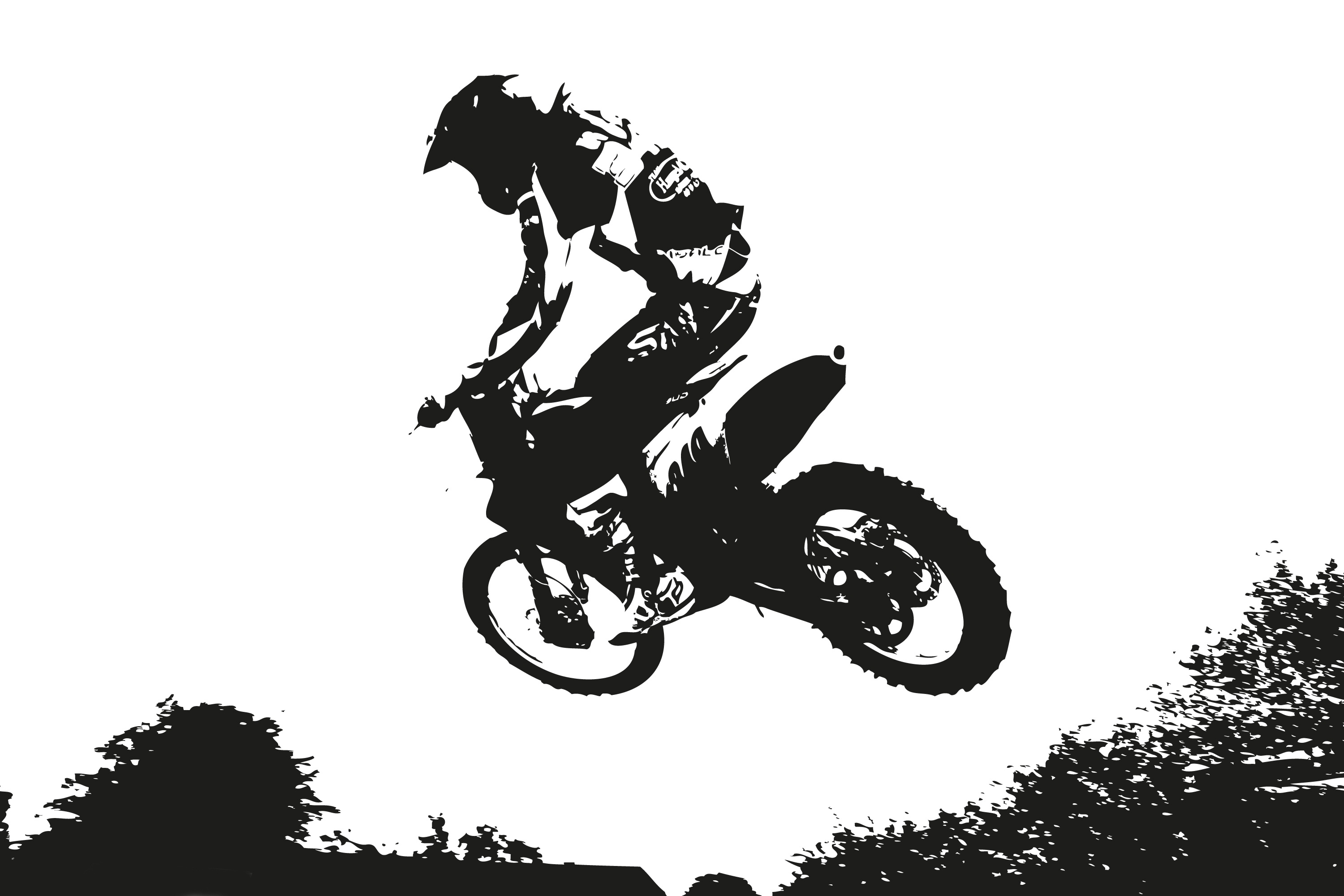 low angle view, mid-air, bike, man, riding, extremely, terrain, nature, enduro, lifestyles, motorcycle, motorsport, motors, one person, motocross ride, HD Wallpaper