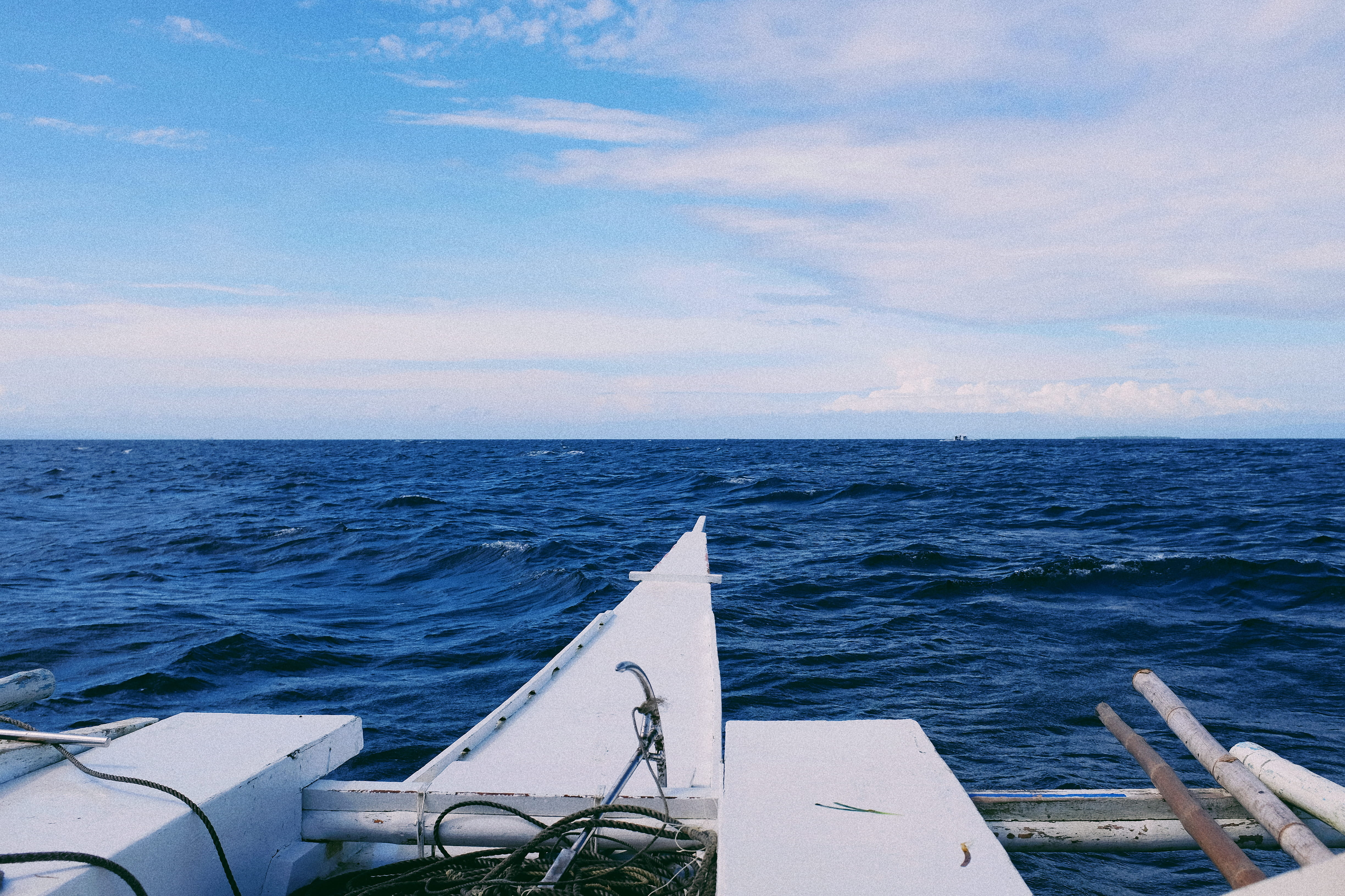 boat, nature, horizon, philippines, snorkling, blue, bohol, day, tranquil scene, beauty in nature, water, horizon over water, cloud - sky, alona beach, HD Wallpaper