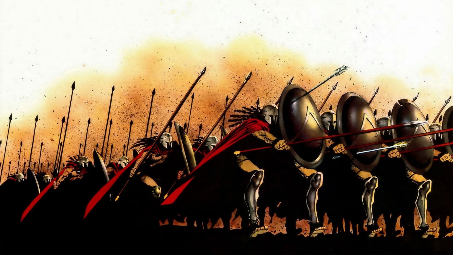 1080P, 300, shield, Spartans, men, render, history, 300: Rise of an Empire, HD Wallpaper