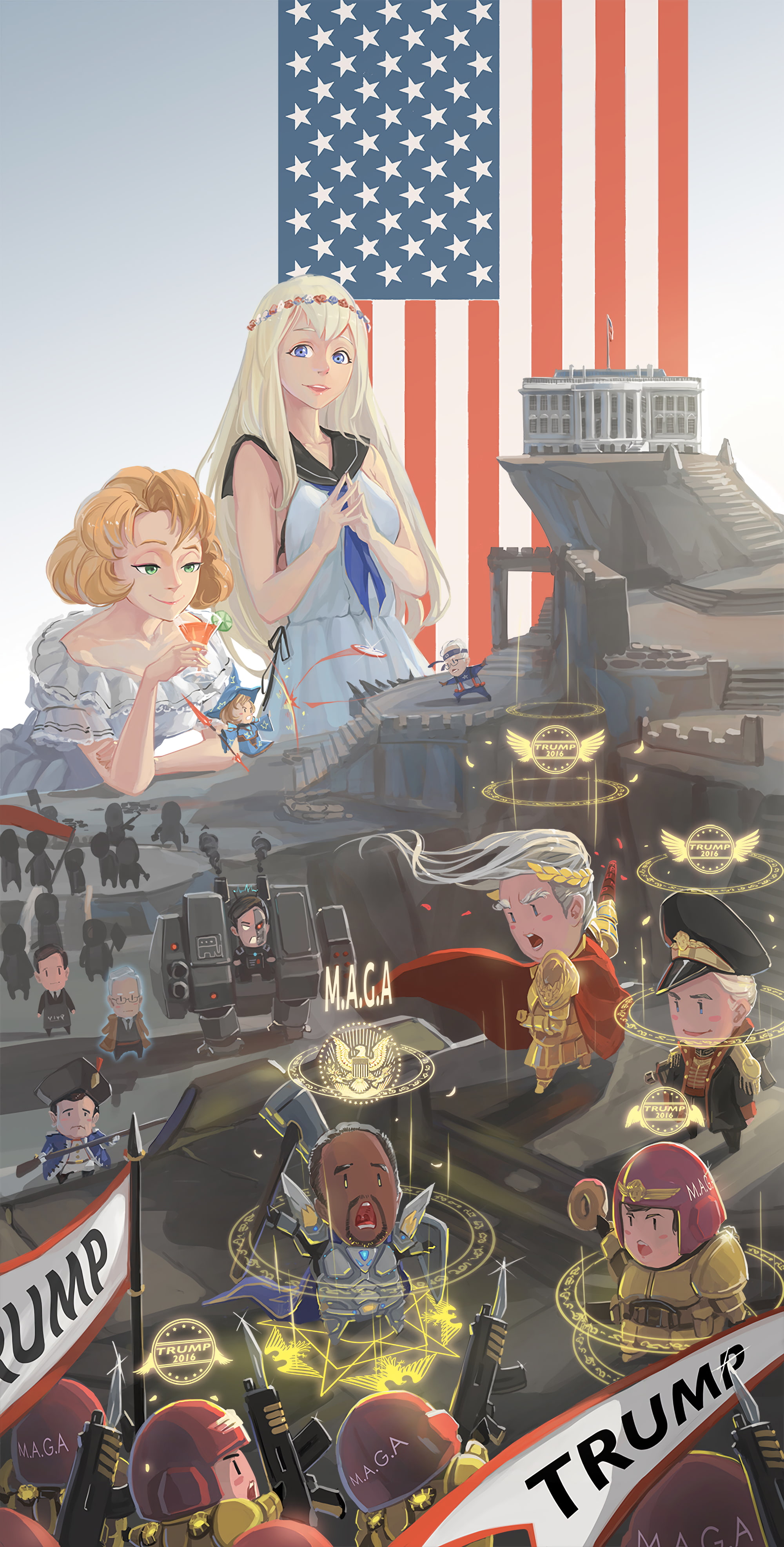 USA, crossover, human representation, people, female likeness, armor, blonde, day, dress, city, representation, adult, retail, short hair, mid adult, blue eyes, Phone HD Wallpaper