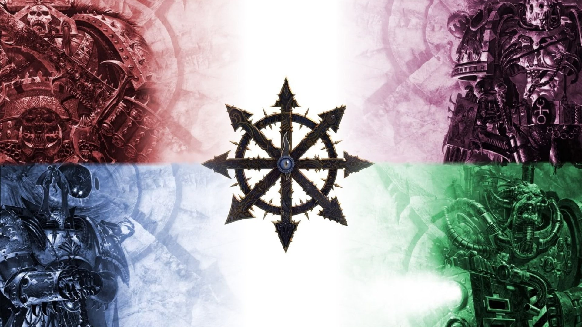 cold temperature, no people, celebration, chaos warhammer 40 000 wh40k, digital composite, holiday, reflection, pattern, built structure, symmetry, indoors, HD Wallpaper