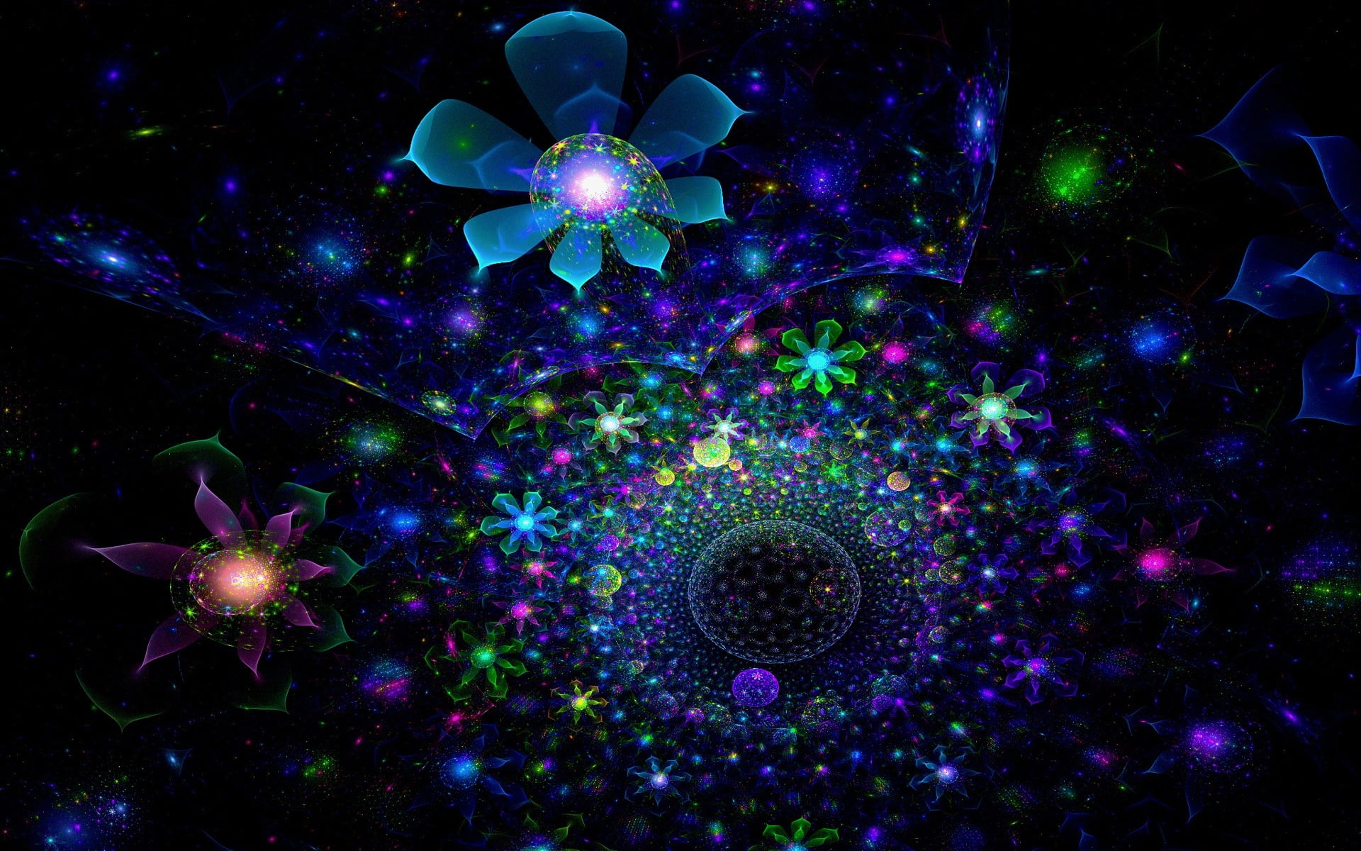 science, bright, art, black background, night, light, vibrant Color, chaos, geometric Shape, futuristic, light - Natural Phenomenon, kaleidoscope, design, HD Wallpaper
