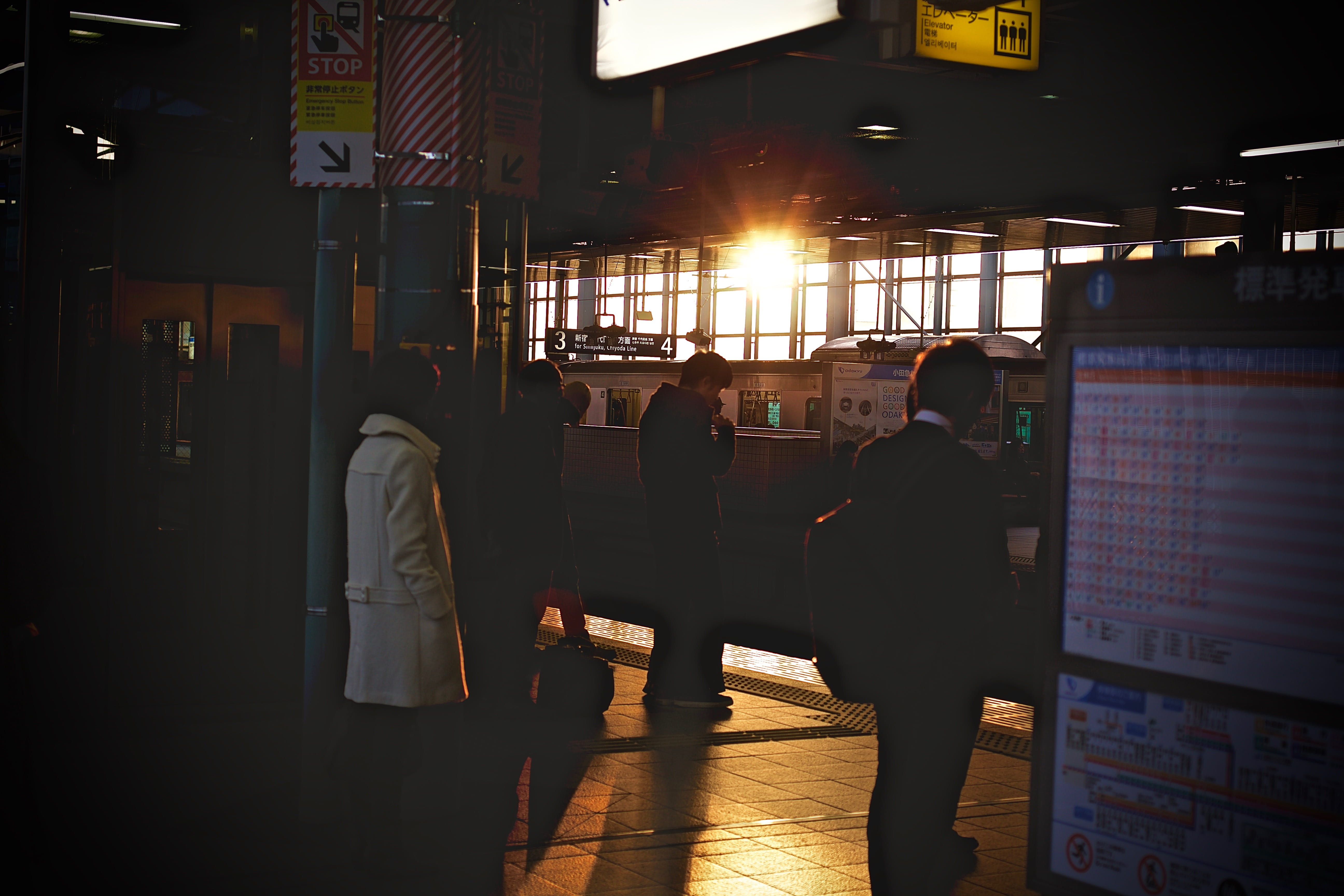 real people, outdoors, tokyo, architecture, japan, transportation, people, lighting equipment, city, station, train, waiters, street, mode of transportation, HD Wallpaper