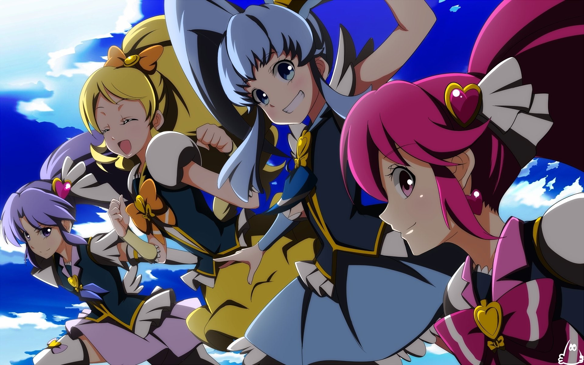 1080P, Aino Megumi, Hikawa Iona, Shirayuki Hime, Pretty Cure!, Omori Yuko, Anime, HD Wallpaper