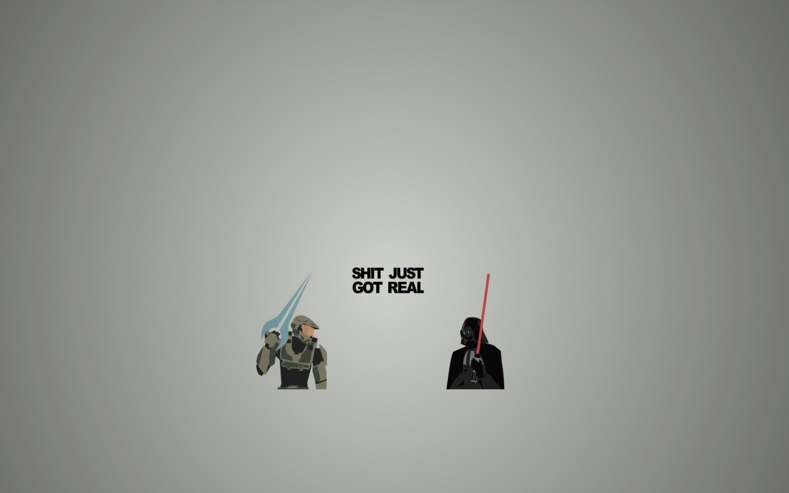 Master Chief, Halo, Darth Vader, 2K, humor, minimalism, artwork, Star Wars, HD Wallpaper