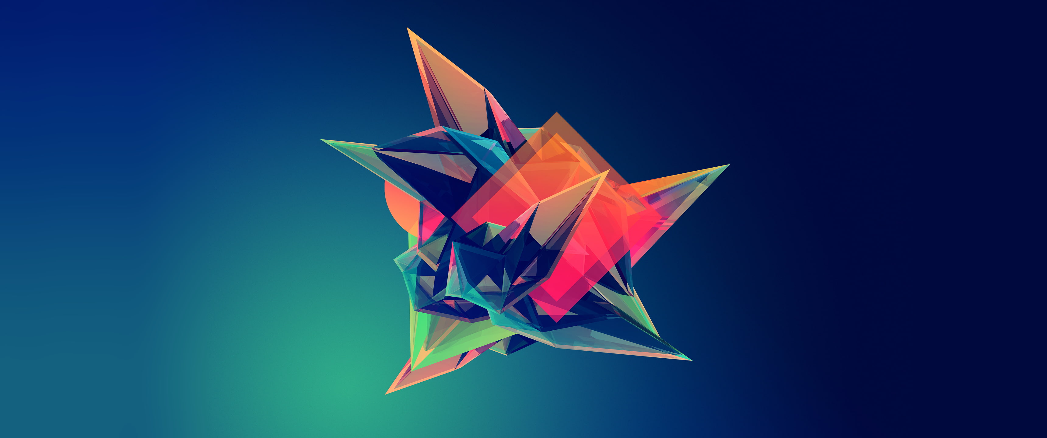 Justin Maller, abstract, Facets, 2K, HD Wallpaper