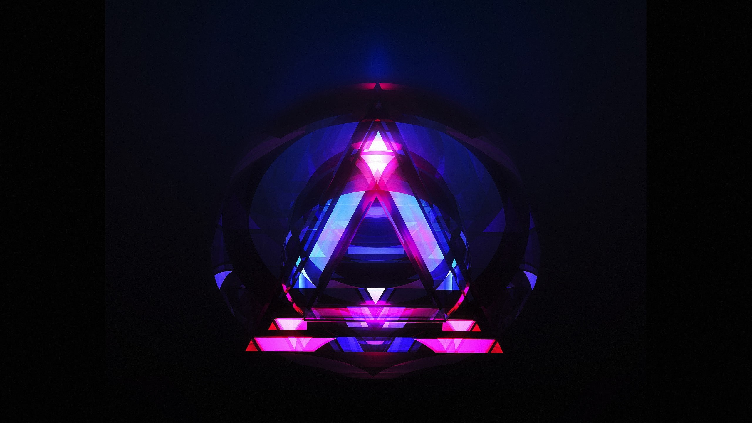 triangle, Justin Maller, 2K, digital art, HD Wallpaper
