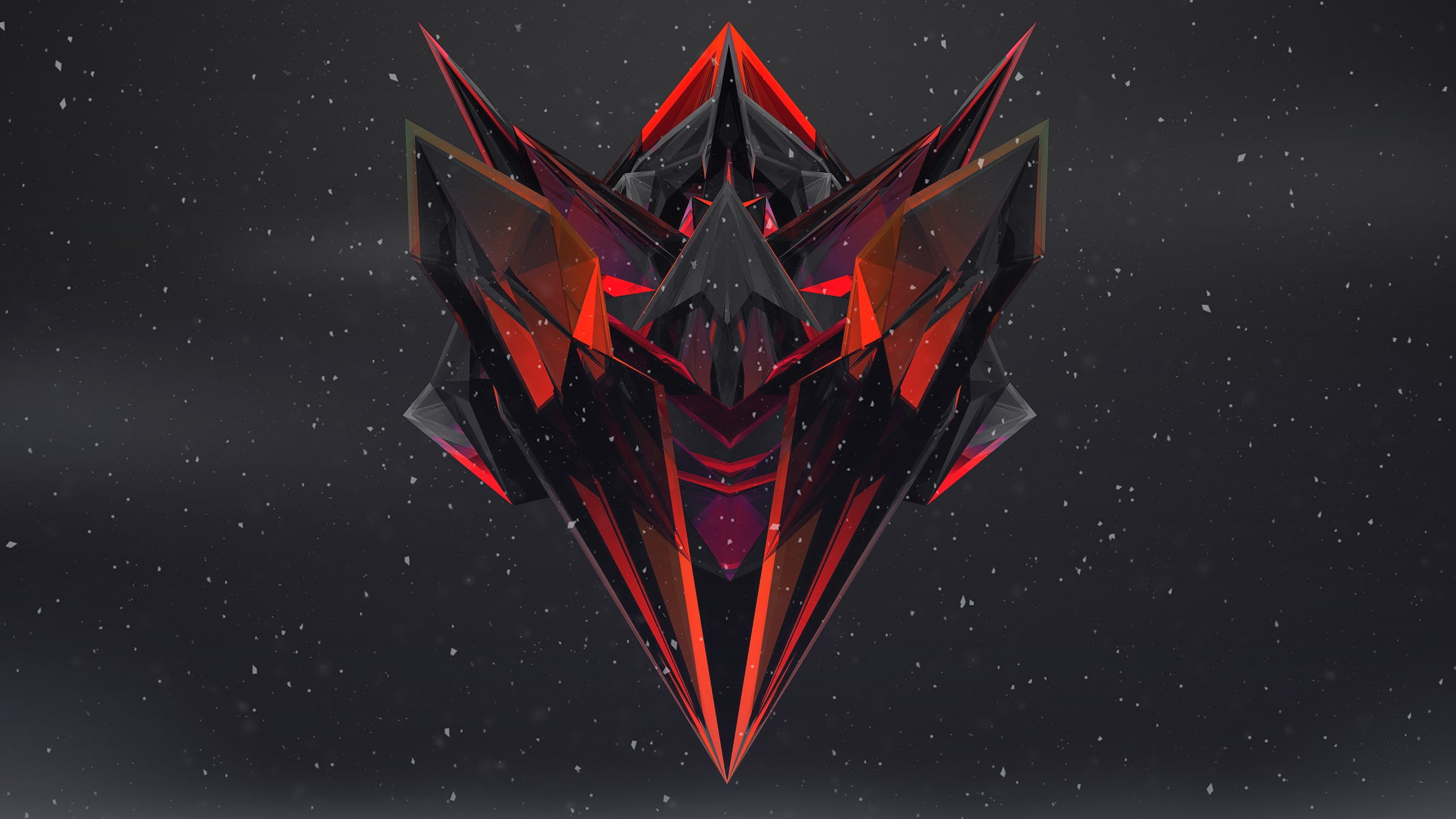 triangle, black, Justin Maller, 2K, red, HD Wallpaper