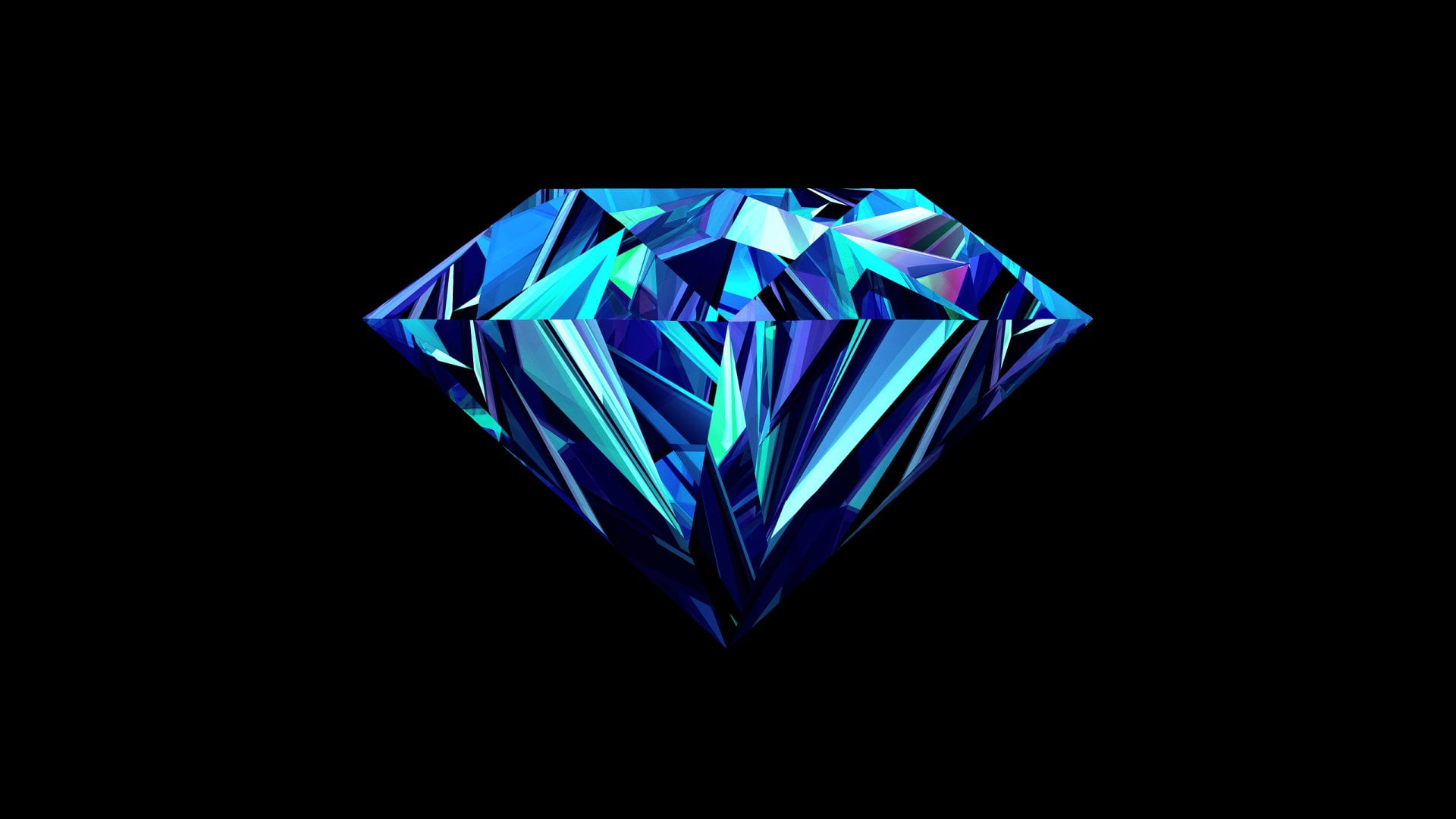 transparent, gemstone, black background, Diamond, diamond - gemstone, luxury, bright, indoors, blue, Abstract, close-up, 1080P, copy space, crystal, shape, HD Wallpaper
