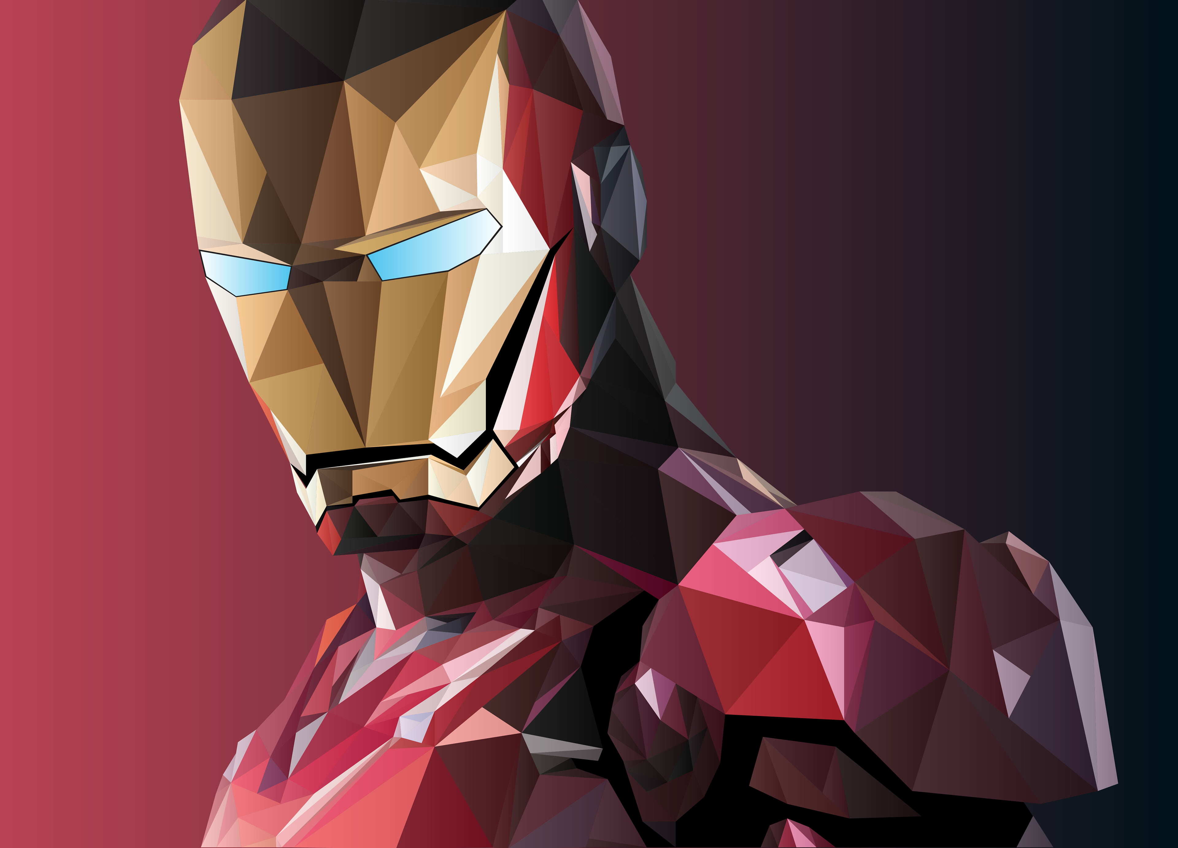 illuminated, shiny, pattern, hd, indoors, facets, colored background, design, diamond - gemstone, artwork, iron man, studio shot, shape, reflection, luxury, HD Wallpaper