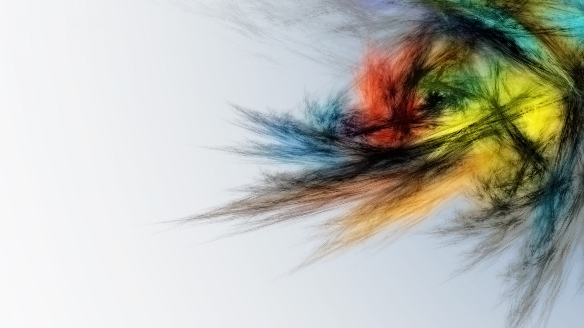abstract, water, spring, quill, motion, flower, yellow, fly, close, color, design, light, art, 1080P, HD Wallpaper