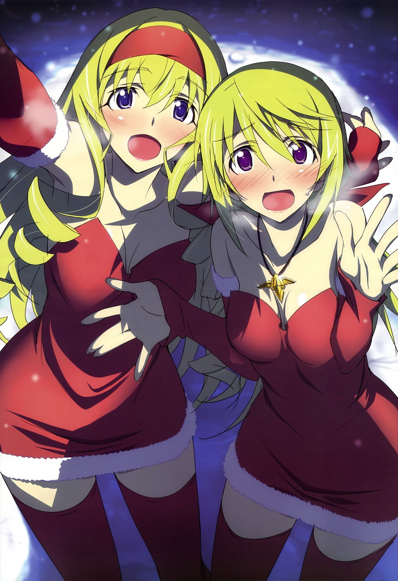 anime, Dunois Charlotte, Infinite Stratos, Alcot Cecilia, Anime Girls, 1080P, Phone HD Wallpaper