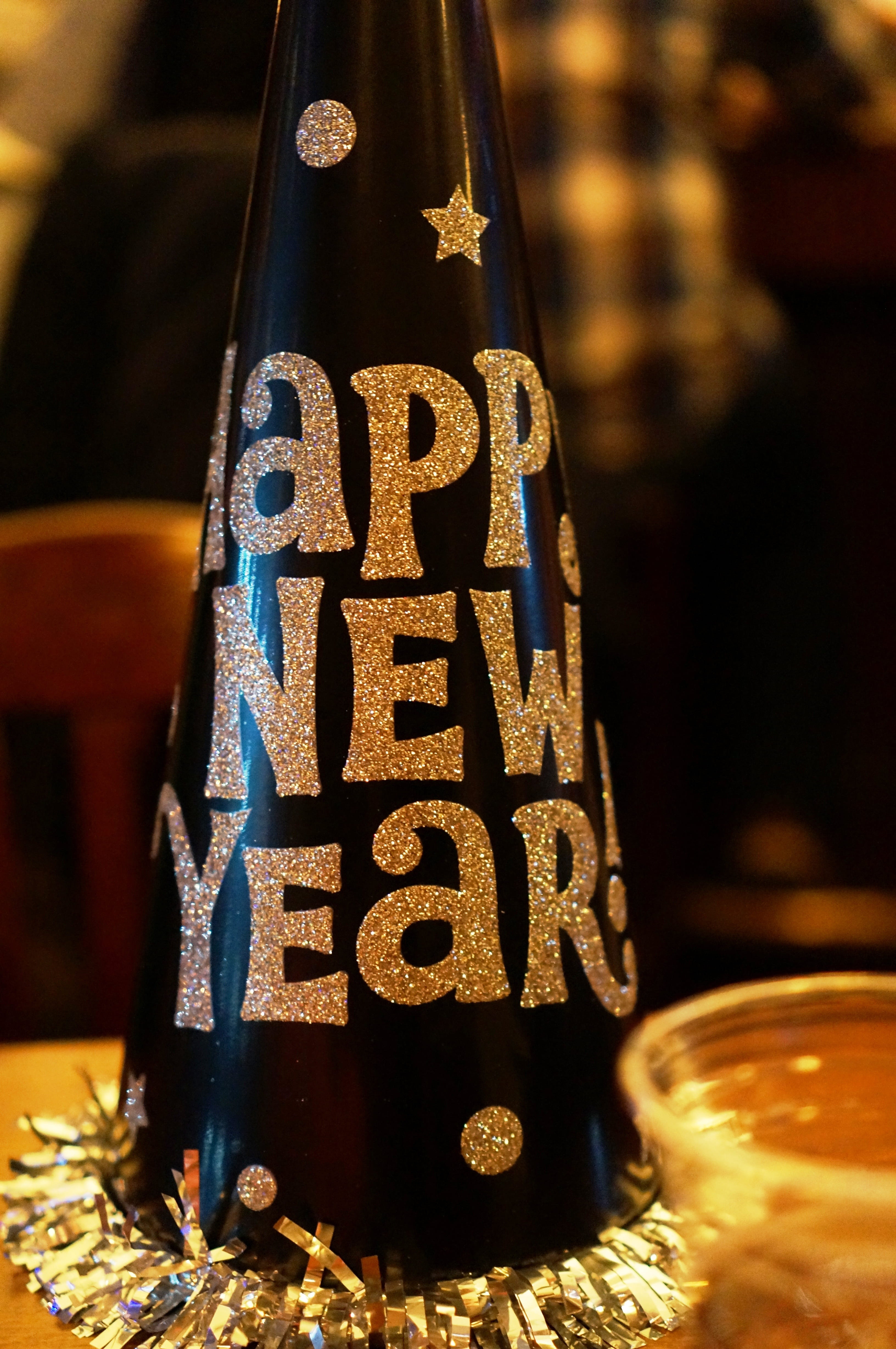 luck, turn of the year, text, champagne, fireworks, belief, fountain, indoors, still life, New YearS Day, metal, close-up, party, no people, new years eve, Phone HD Wallpaper