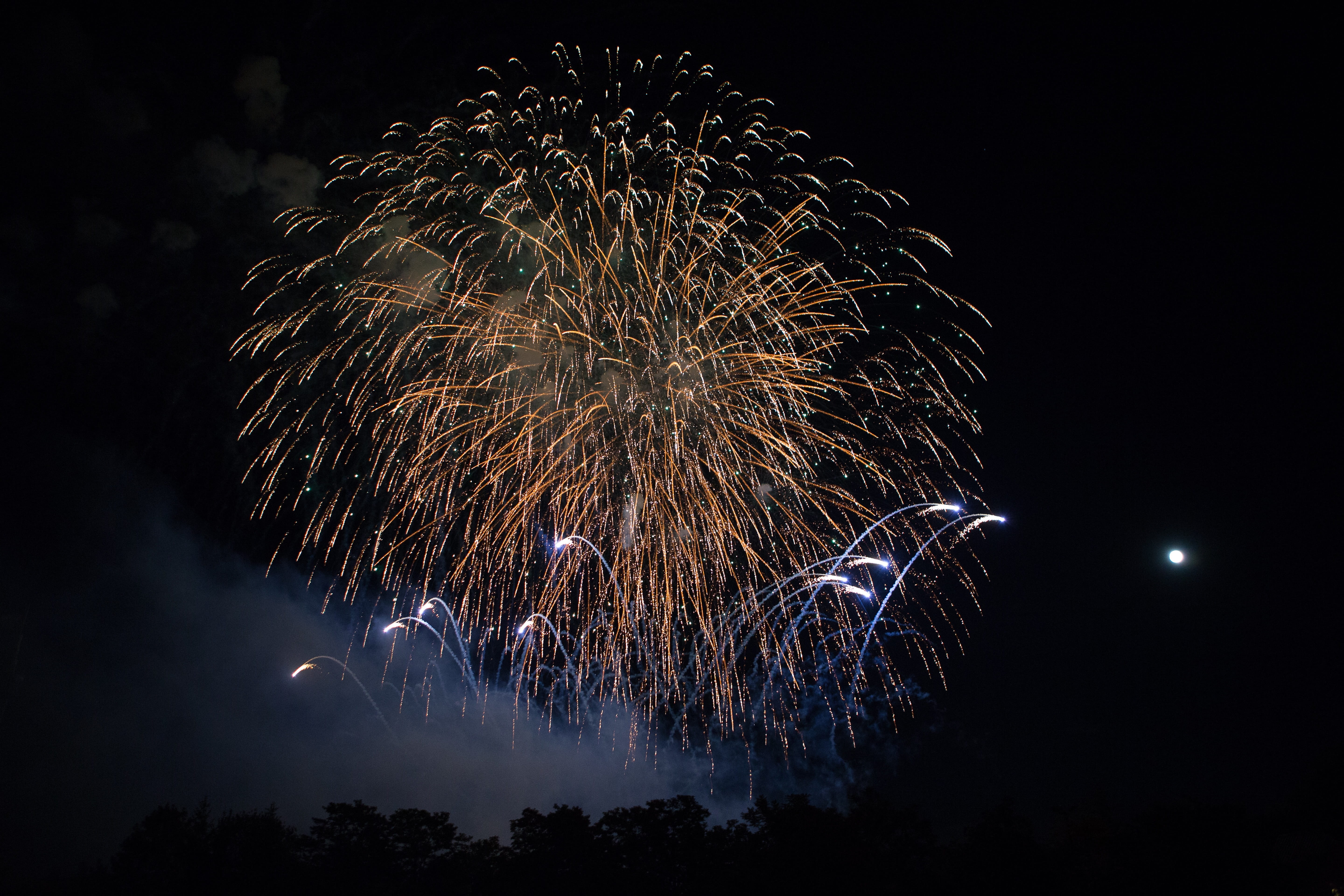 colorful, night, exploding, shower of sparks, awe, glowing, annual financial statements, pyrotechnics, fireworks, firework display, explosion, firework, HD Wallpaper