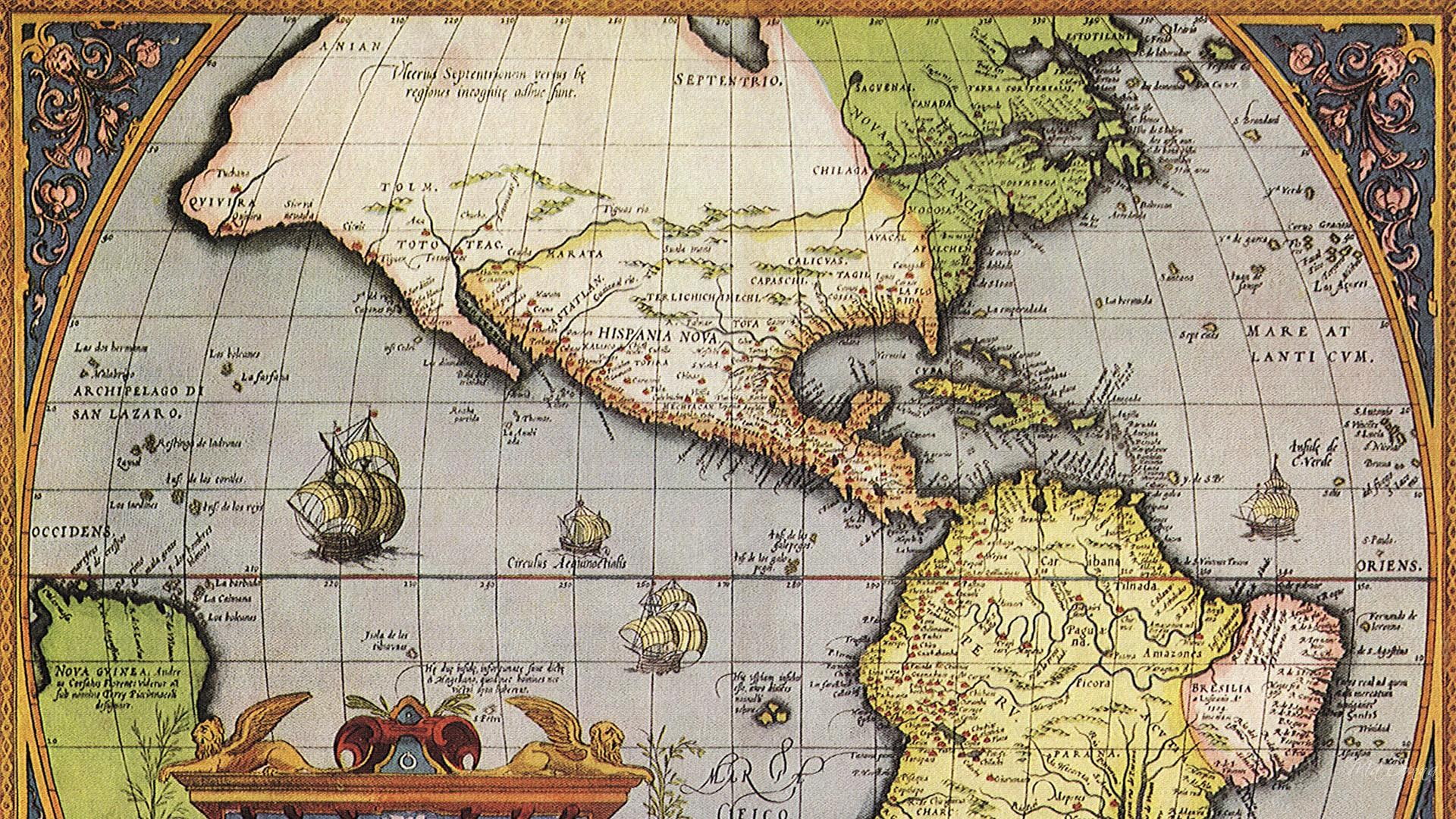 antique, firefox persona, 1080P, old, globe, vintage, 3d and abstract, world, map, HD Wallpaper