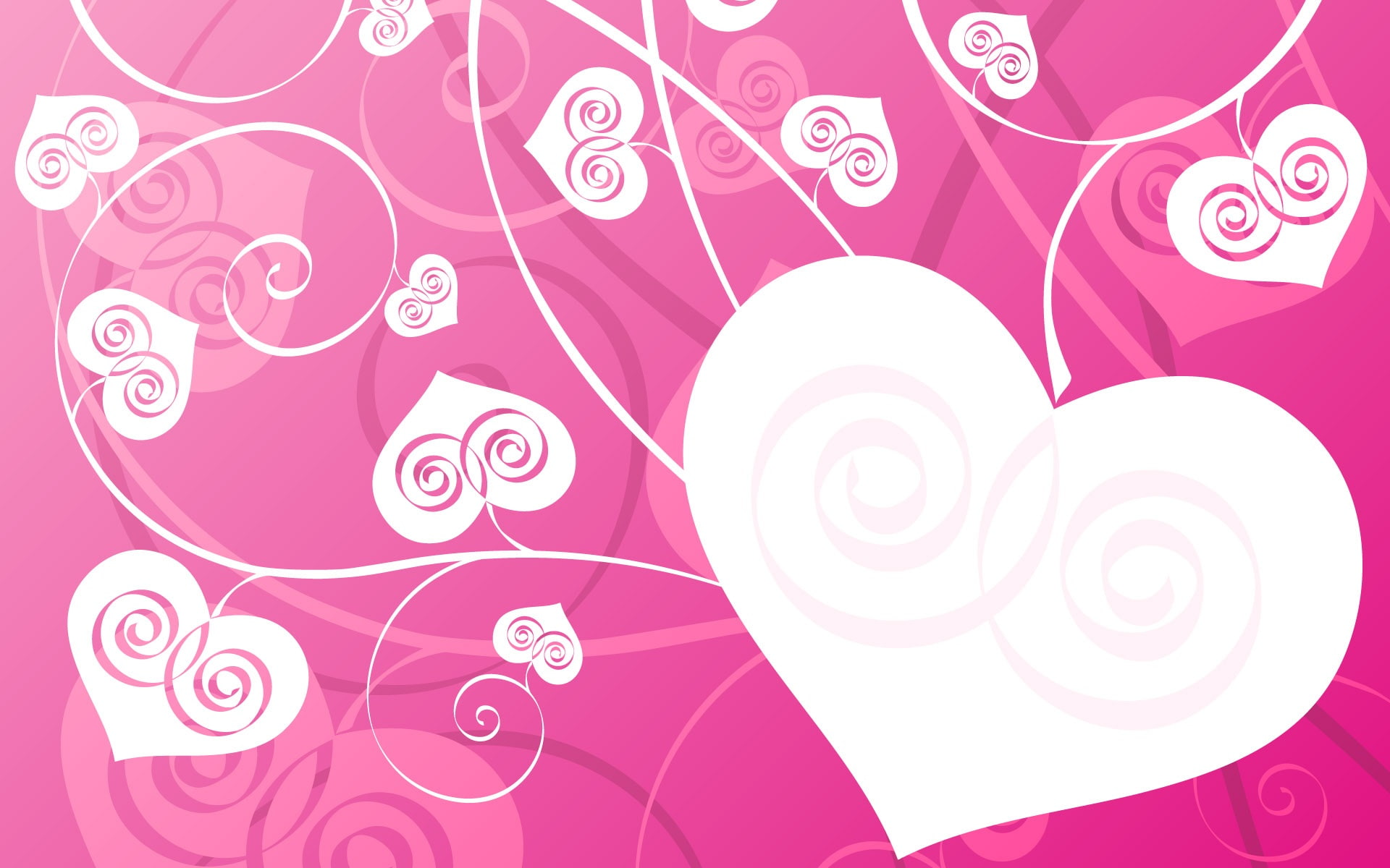 Leaves, 1080P, Love, shaped, Pink, Heart, HD Wallpaper