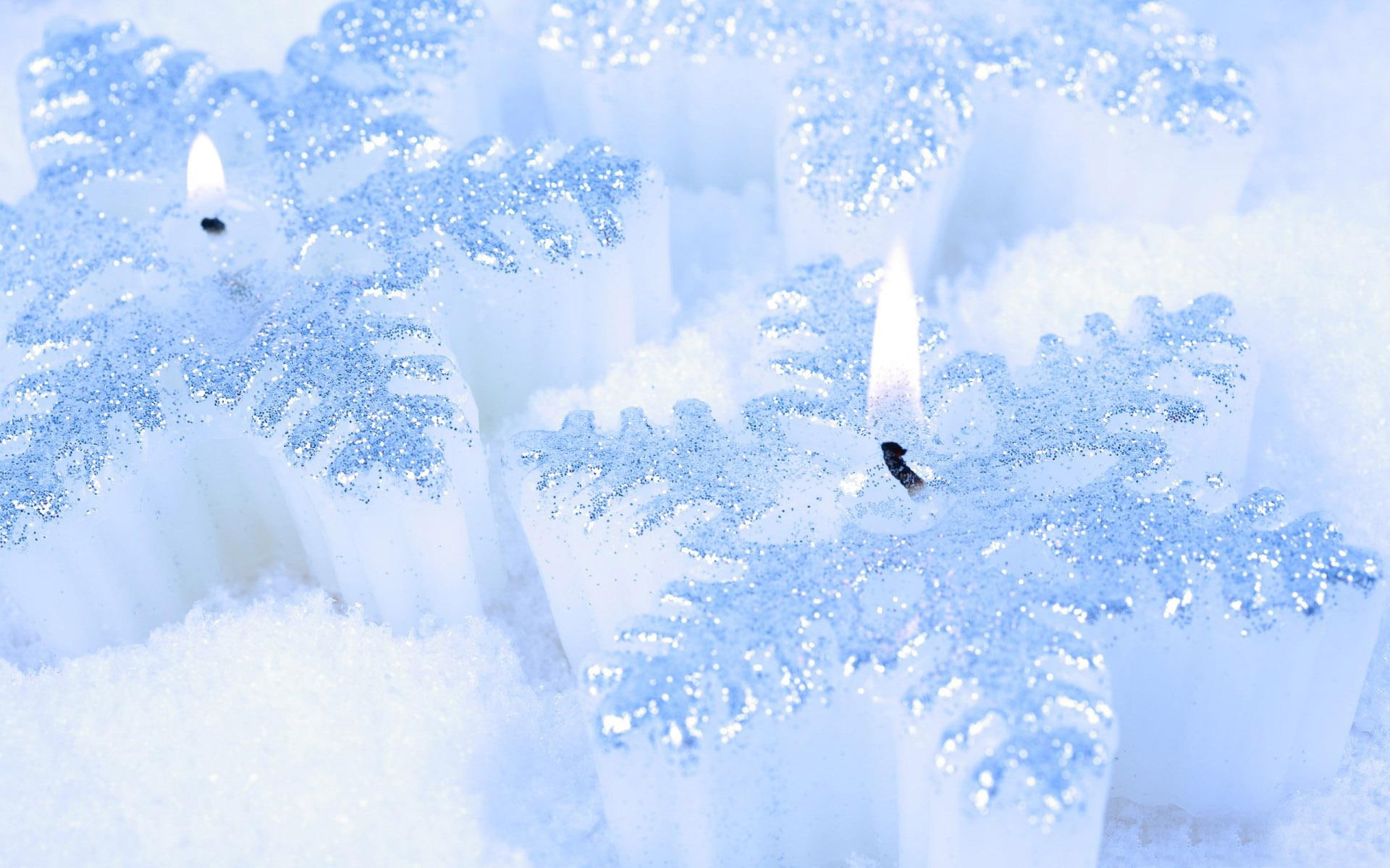photography, snowflakes, snowflake, christmas, 1080P, shaped, 1920x1200, candle, candles, HD Wallpaper