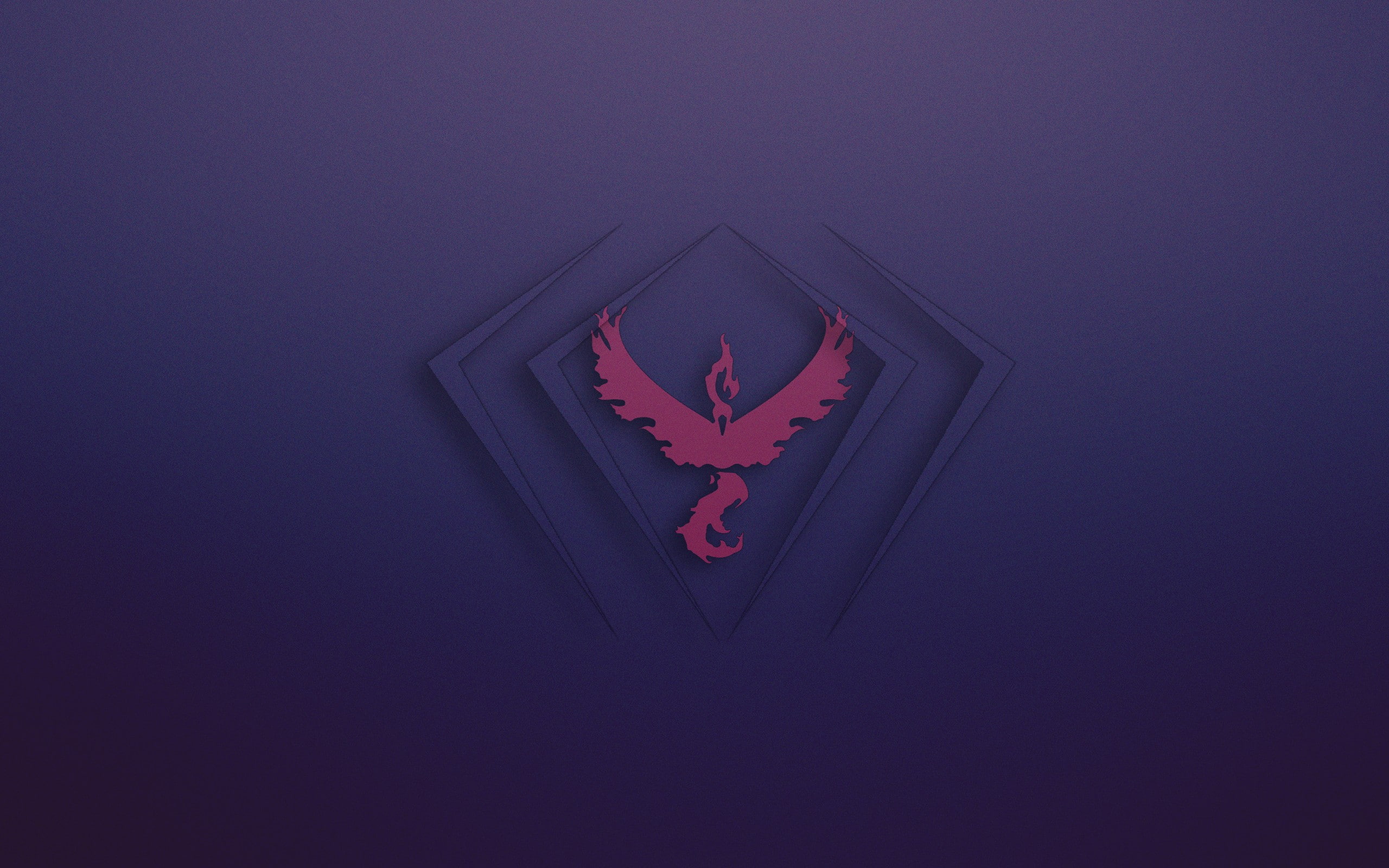 Pokemon Go, 2K, Team Valor, Purple, minimalism, HD Wallpaper