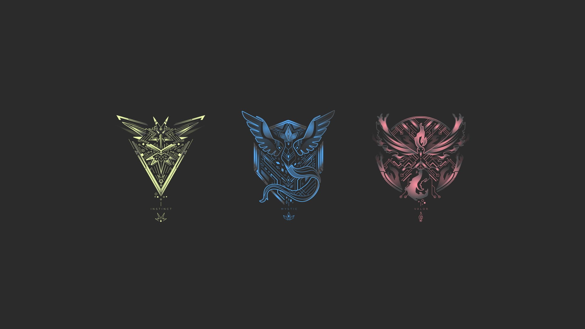shape, 1080P, copy space, design, pattern, pokemon, no people, illuminated, art and craft, deviantart, team mystic, indoors, night, black color, studio shot, HD Wallpaper
