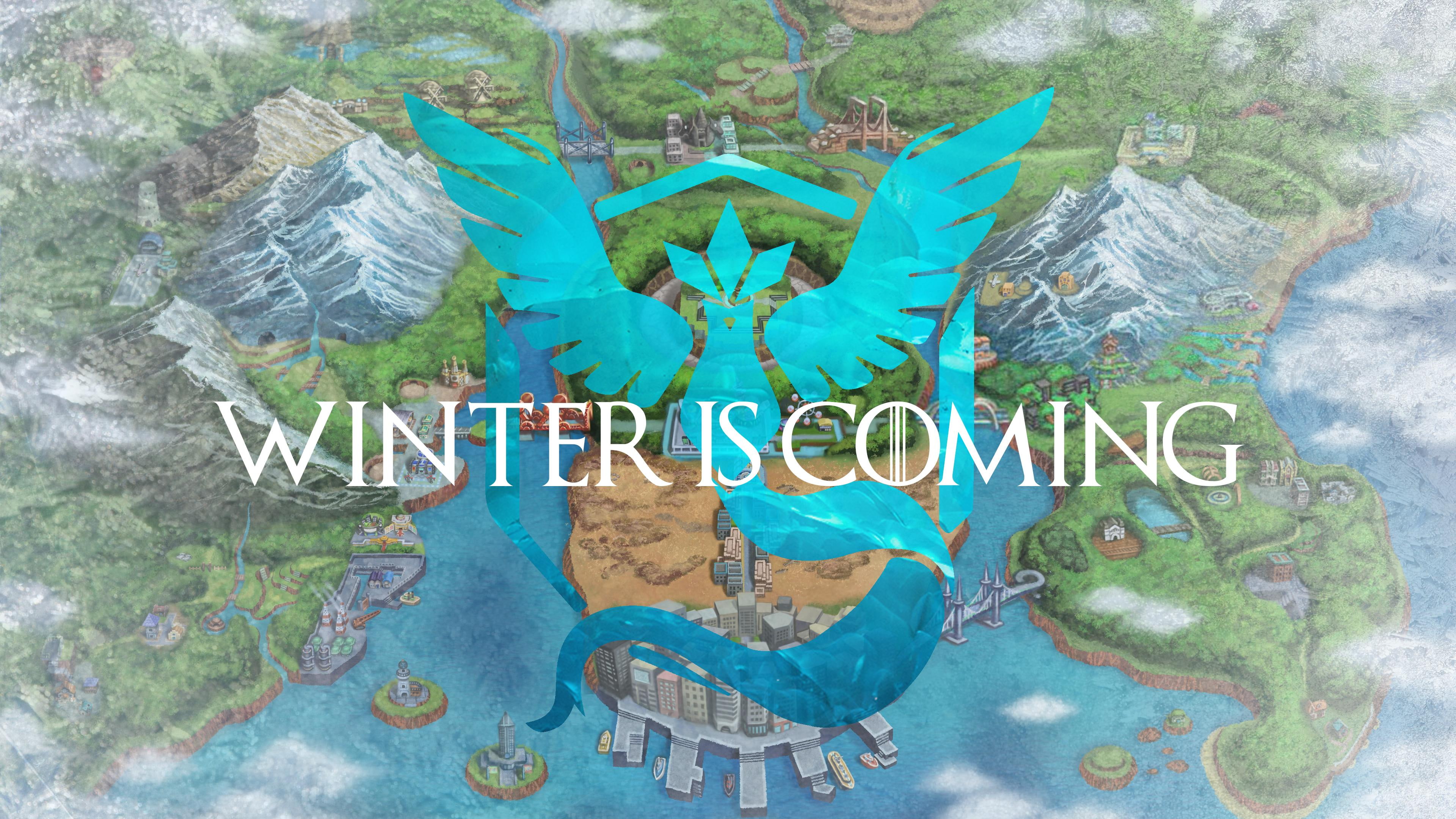 Pokemon Go, Winter is Coming, Team Blue, Team Mystic, 4K, 4K, HD Wallpaper