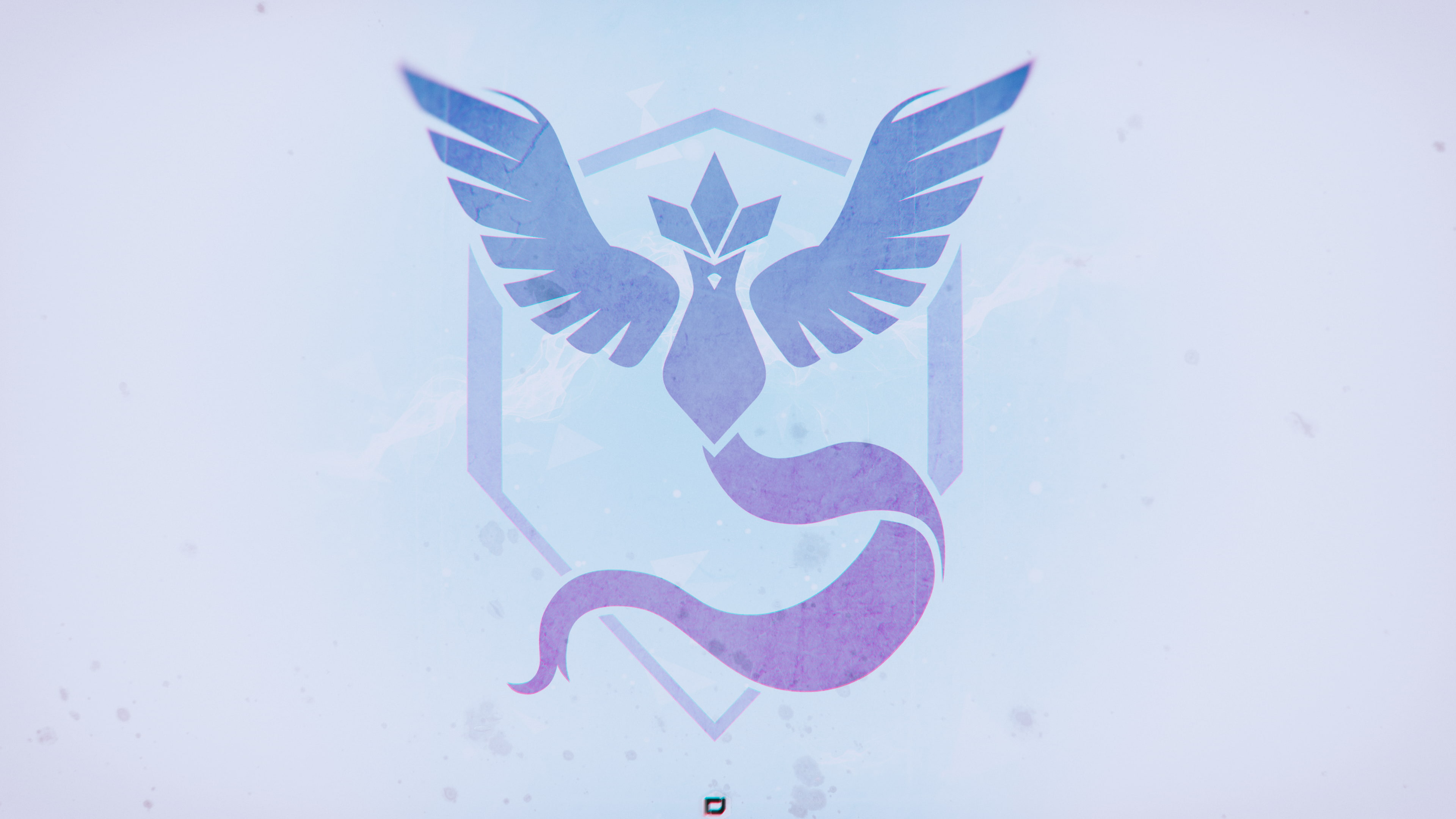 team mystic, indoors, winter, 4K, animal representation, logo, blue, Games, snow, no people, shape, day, craft, animal, design, star shape, nature, paint, HD Wallpaper