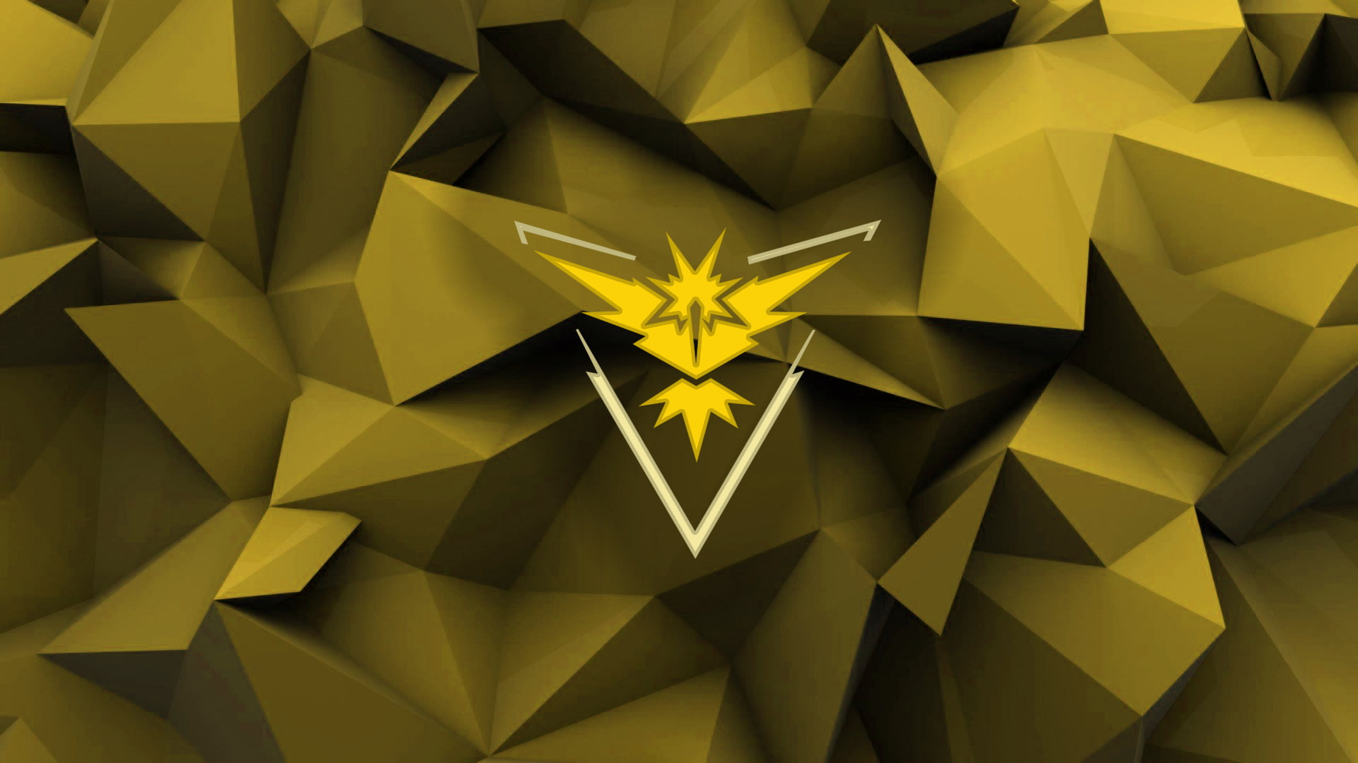 Team Instinct, backgrounds, no people, electric, yellow, brightly lit, star shape, gold colored, indoors, shape, shiny, poly, creativity, paper, design, HD Wallpaper