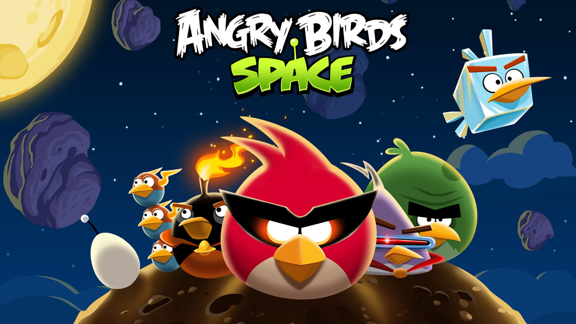 space, 1080P, birds, game, angry, HD Wallpaper
