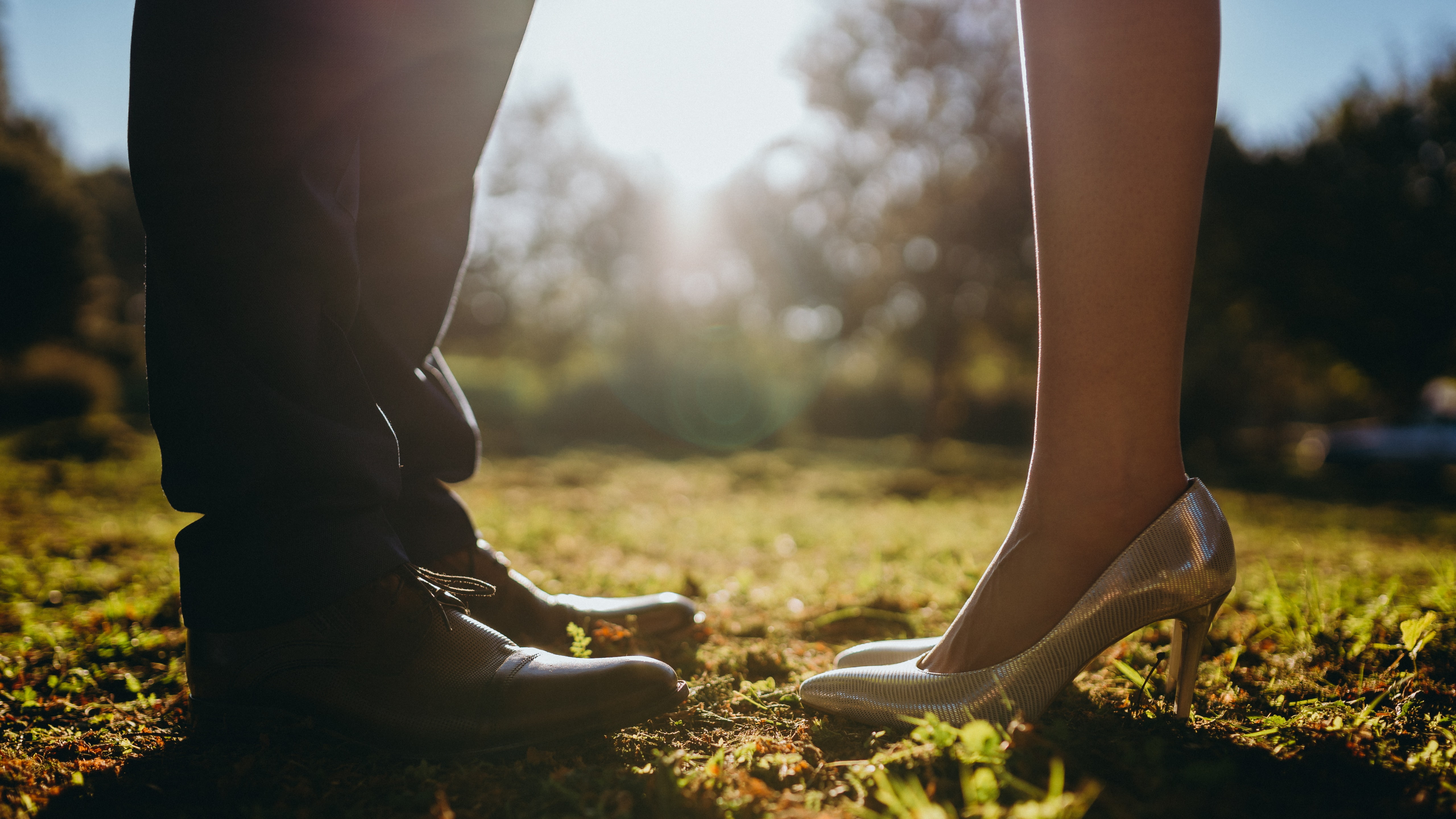 grass, human leg, morning, girl, foot, shoe, shoes, marriage, woman, matrimony, 5K, photography, ceremony, leg, wedding, man, couple, wedlock, human body, HD Wallpaper