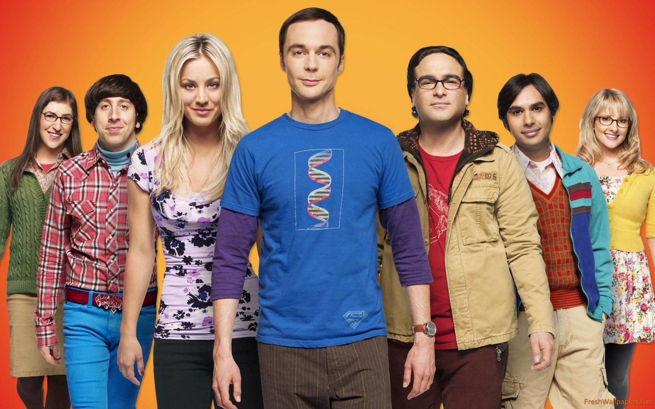 bang, theory, bazinga, big, The Big Bang Theory, smiley, cast, funny, 2K, HD Wallpaper