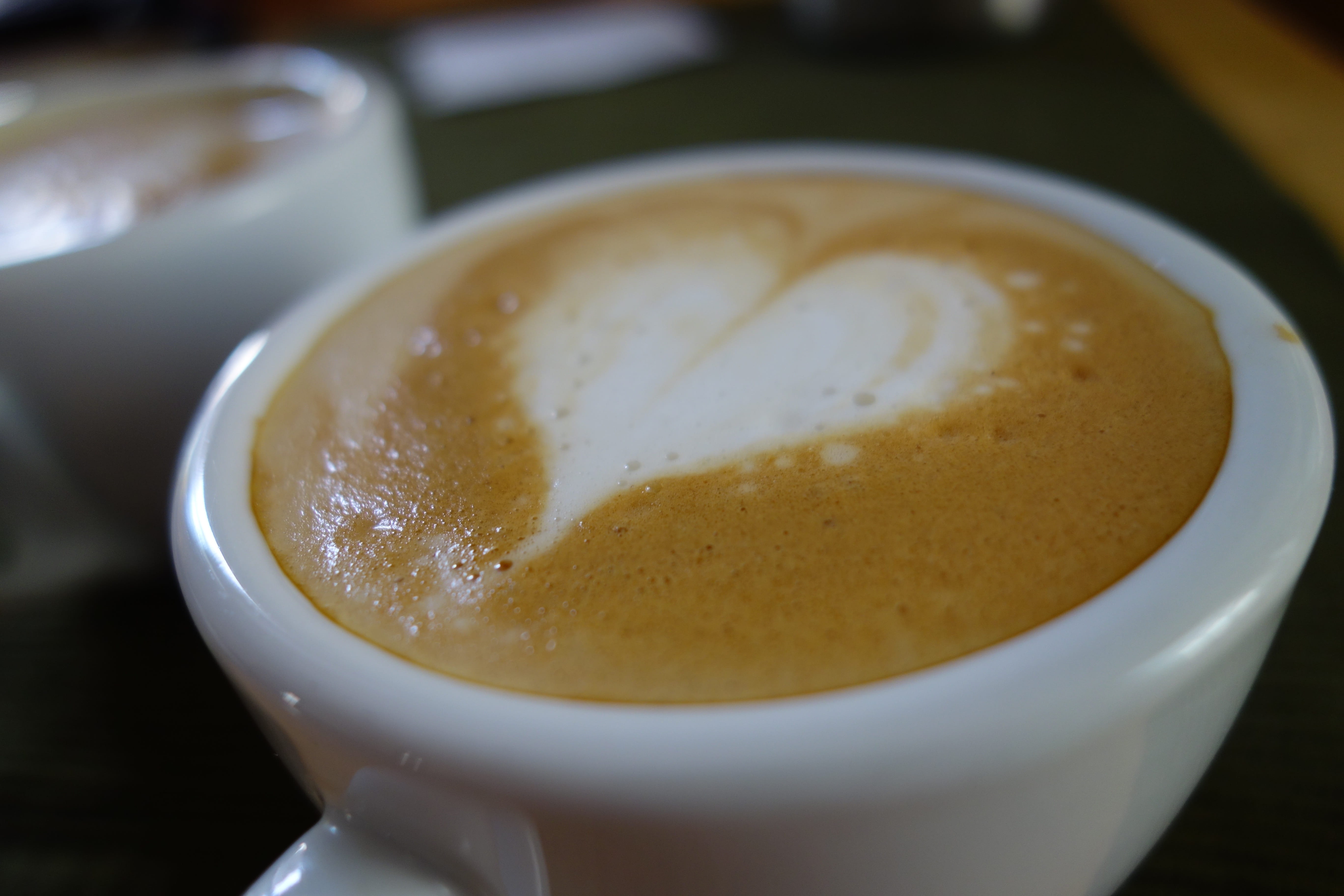 close-up, cappuccino, coffee Cup, Cafe, still life, focus on foreground, Heart, cup, non-alcoholic beverage, Form, table, heat - Temperature, indoors, coffee - Drink, HD Wallpaper