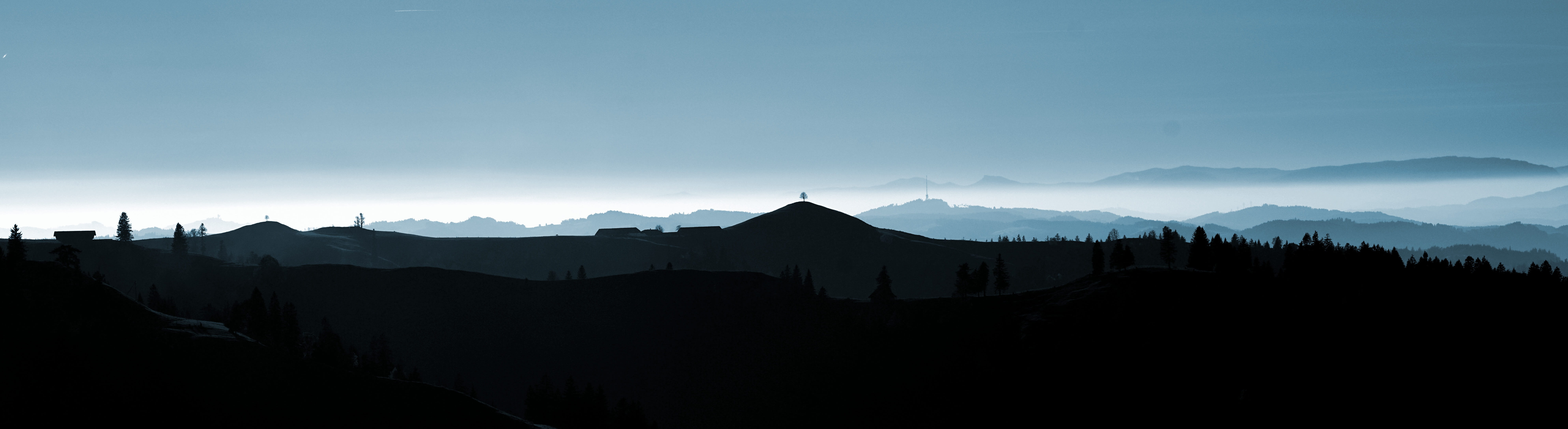 land, mountain, fog, tranquility, hinterarni, nature, outdoors, 8K, hike, hill, landscape, napf region, outlook, travel destinations, vorderarnialp, view, HD Wallpaper