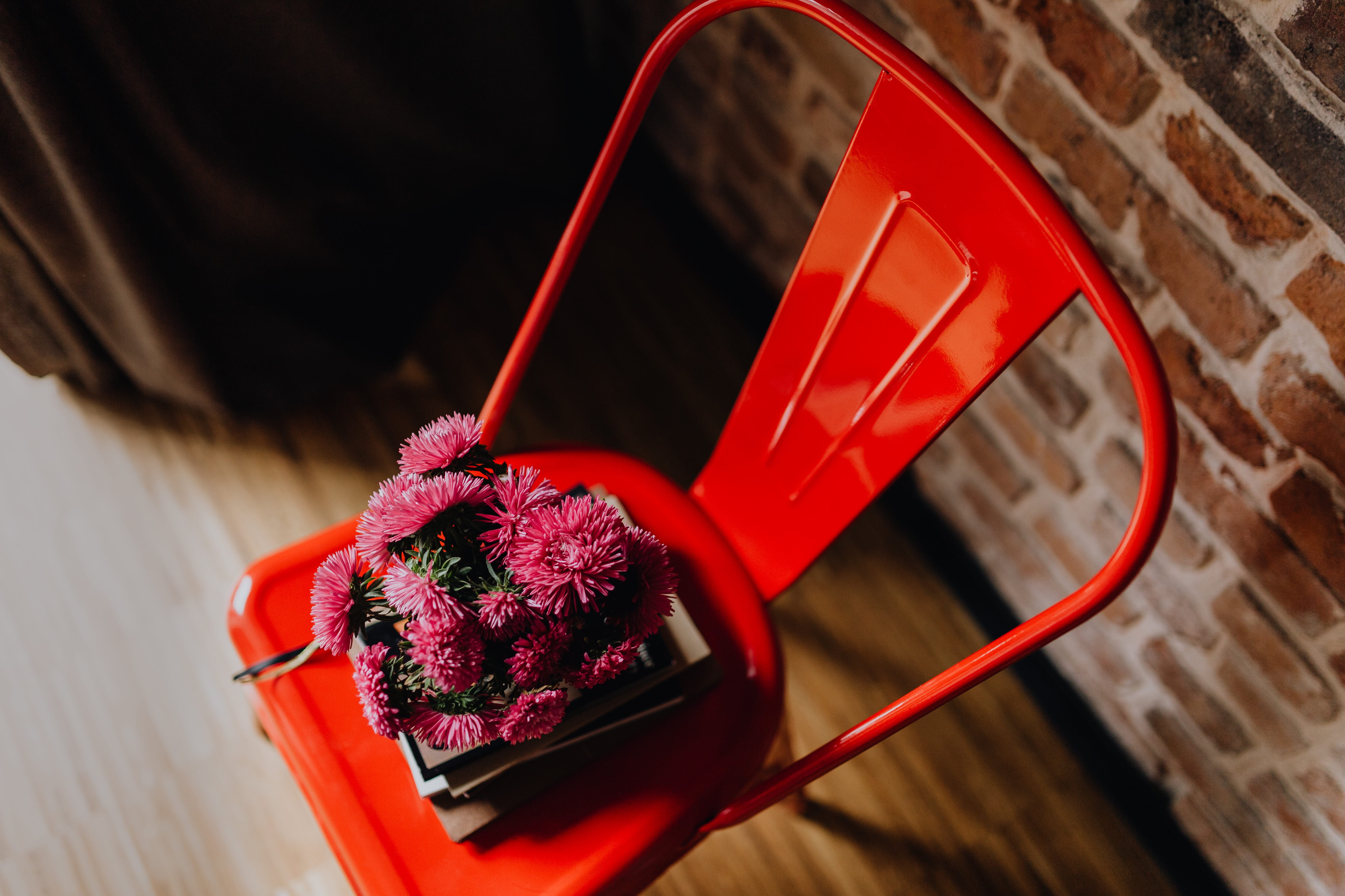 industrial, wood - material, high angle view, metal, table, emotion, bow, positive emotion, love, red, decoration, pink flowers, tied bow, books, no people, HD Wallpaper