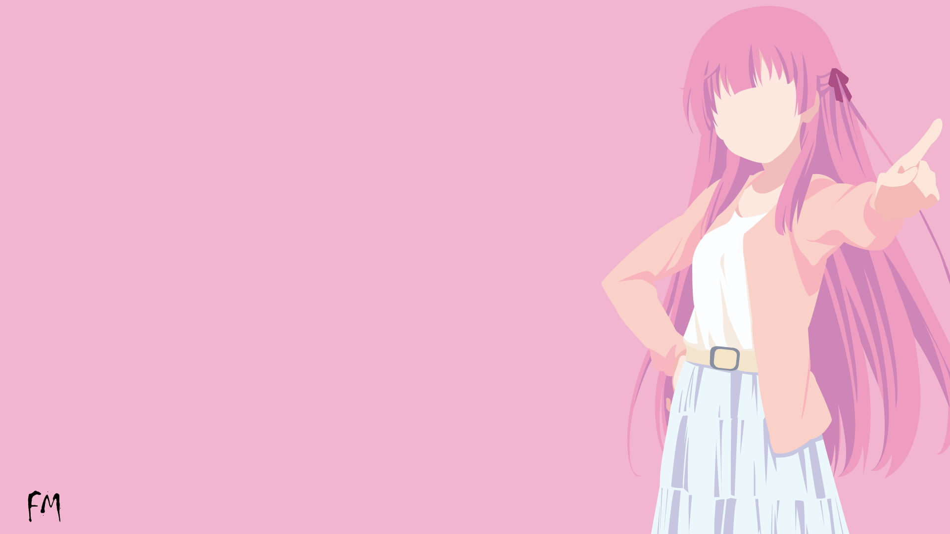 adult, one person, clothing, Ore no Kanojo to Osananajimi ga Shuraba Sugiru, indoors, studio shot, copy space, pink background, three quarter length, colored background, HD Wallpaper