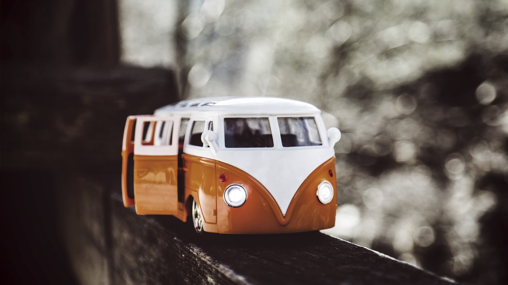 toy car, bokeh, bus, transport, 1080P, trip, toy, car, HD Wallpaper
