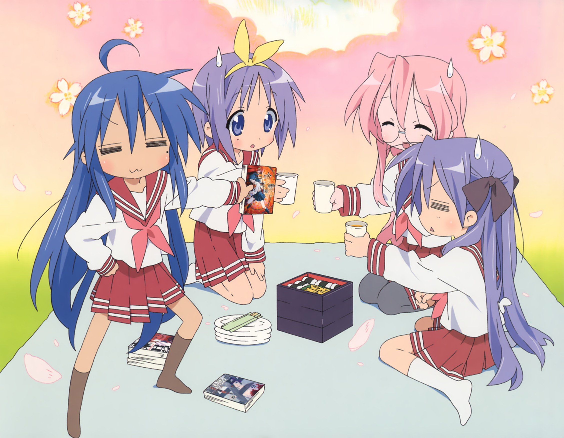 miyuki, izumi, school, kagami, lucky, star, 1080P, uniforms, tsukasa, konata, hiiragi, takara, HD Wallpaper