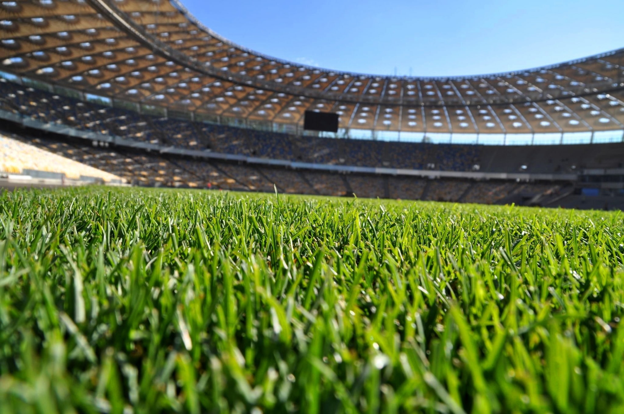 NSC " Olimpic", Ukraine, plant, selective focus, soccer, no people, land, football, sport, soccer field, field, competition, architecture, green color, HD Wallpaper